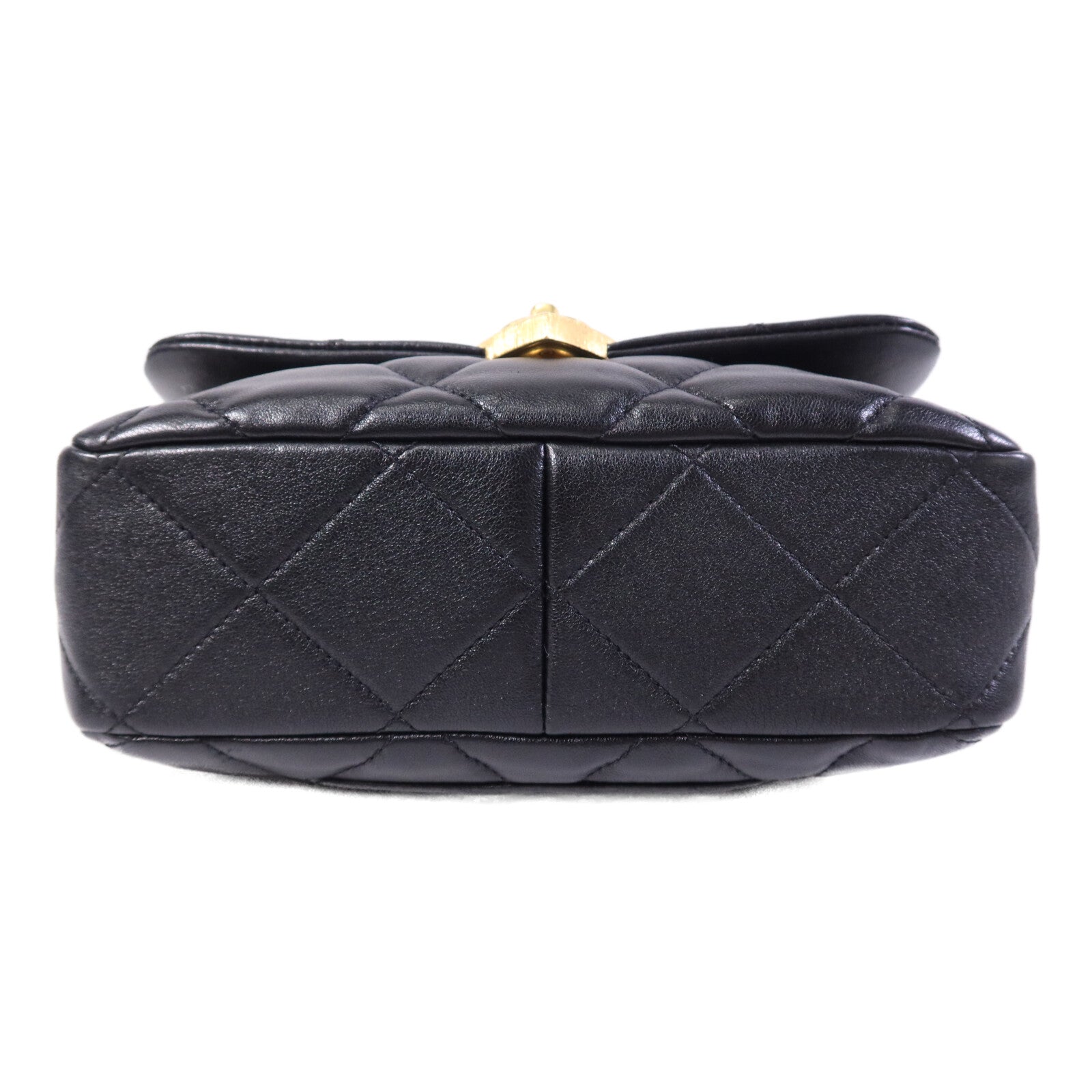 CHANEL 羊皮皮革Chain Shoulder金扣鏈帶肩背袋