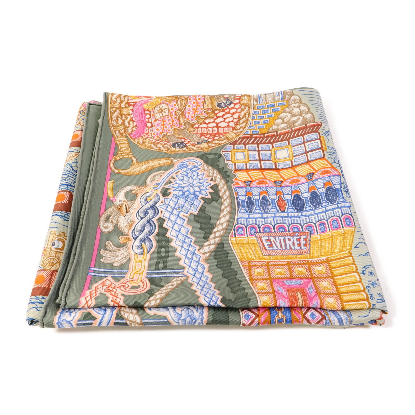 HERMES 絲質Scarf 90絲巾