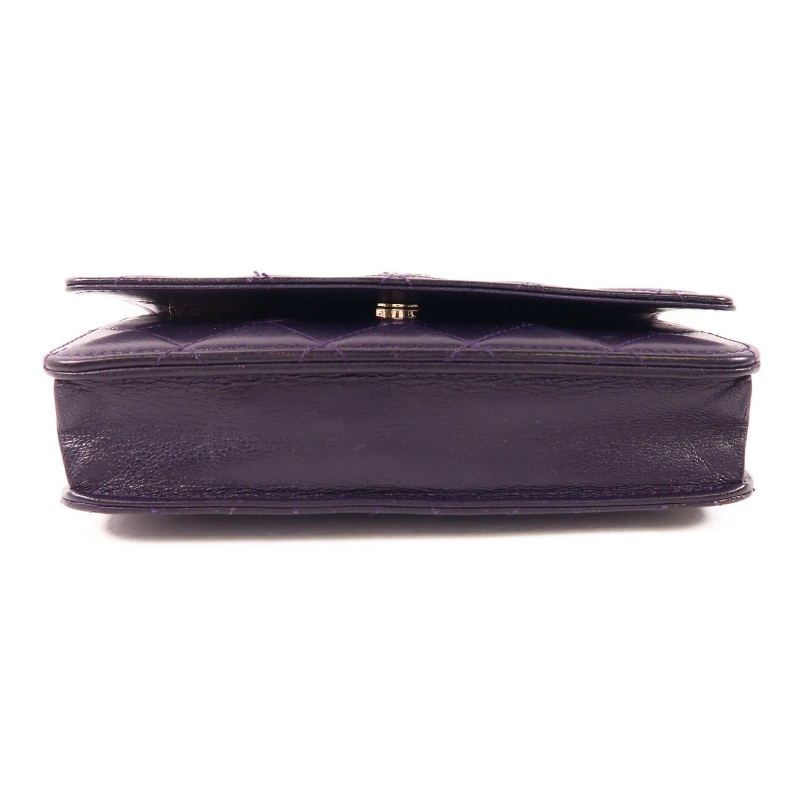 CHANEL 牛皮皮革WOC Wallet On Chain金扣鏈帶肩背袋