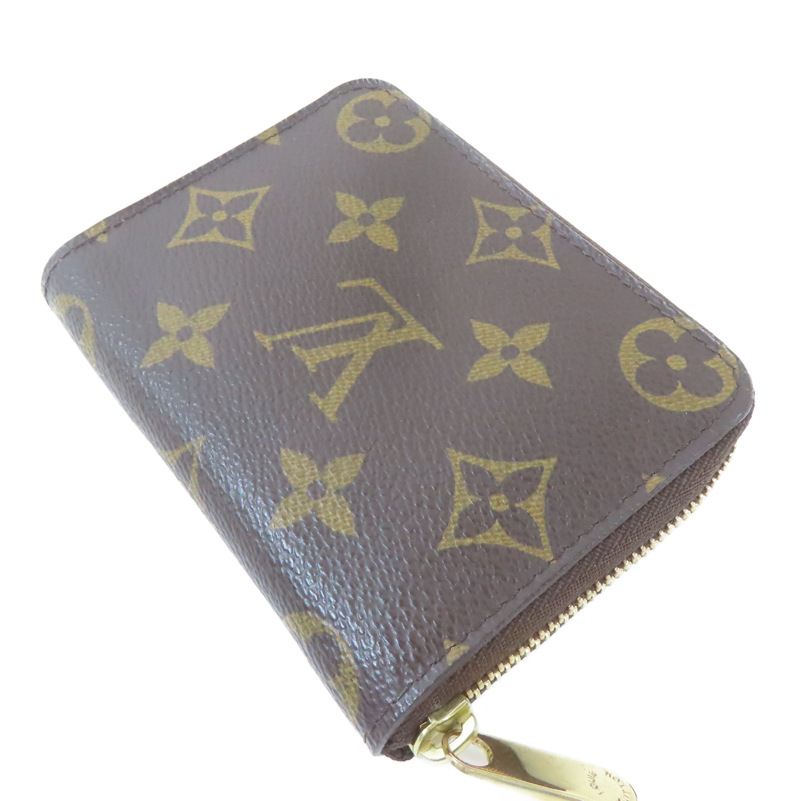 LOUIS VUITTON Monogram Coin Case金扣零錢包啡色
