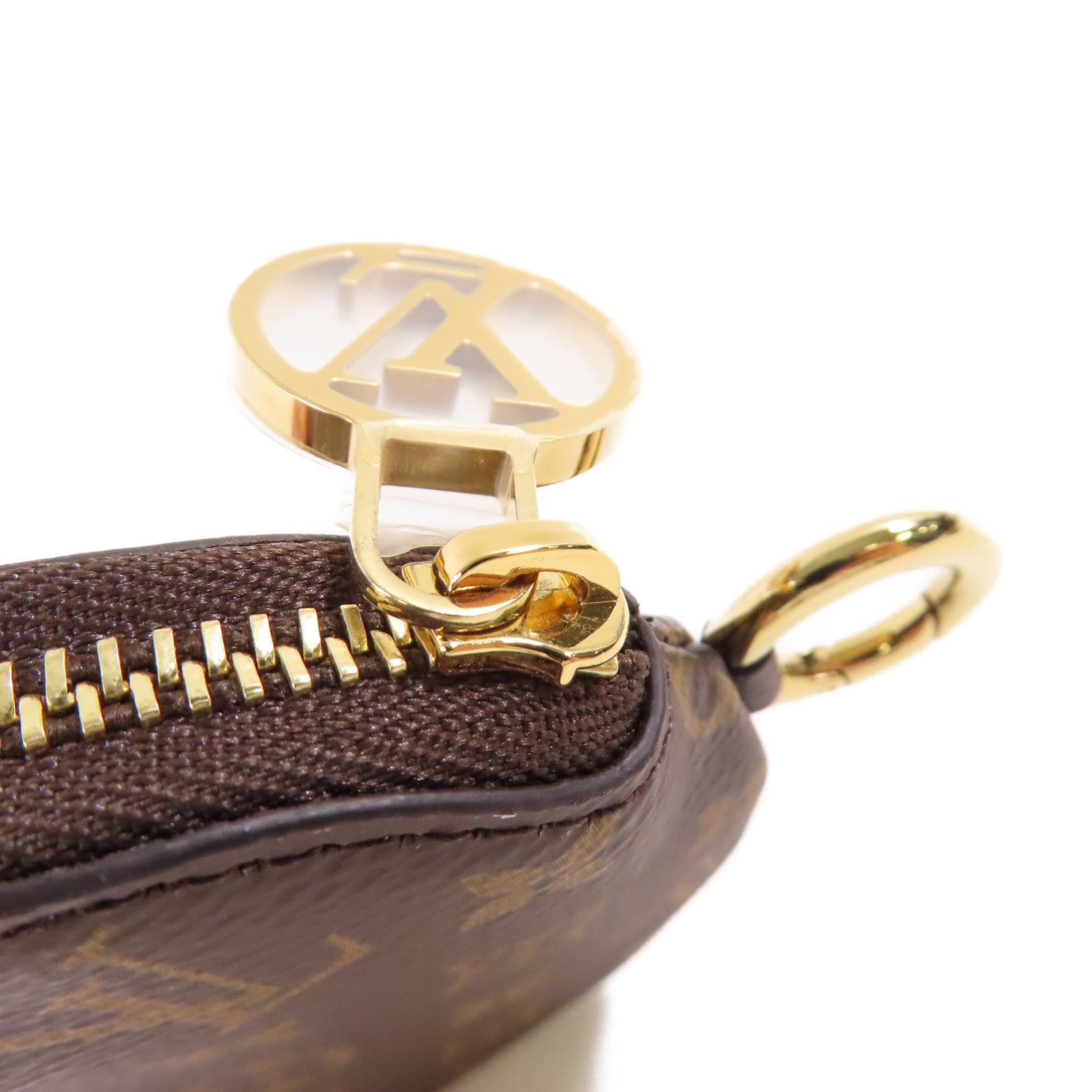 LOUIS VUITTON 【激減優惠】Monogram Trio Pouch金扣手拿包啡色