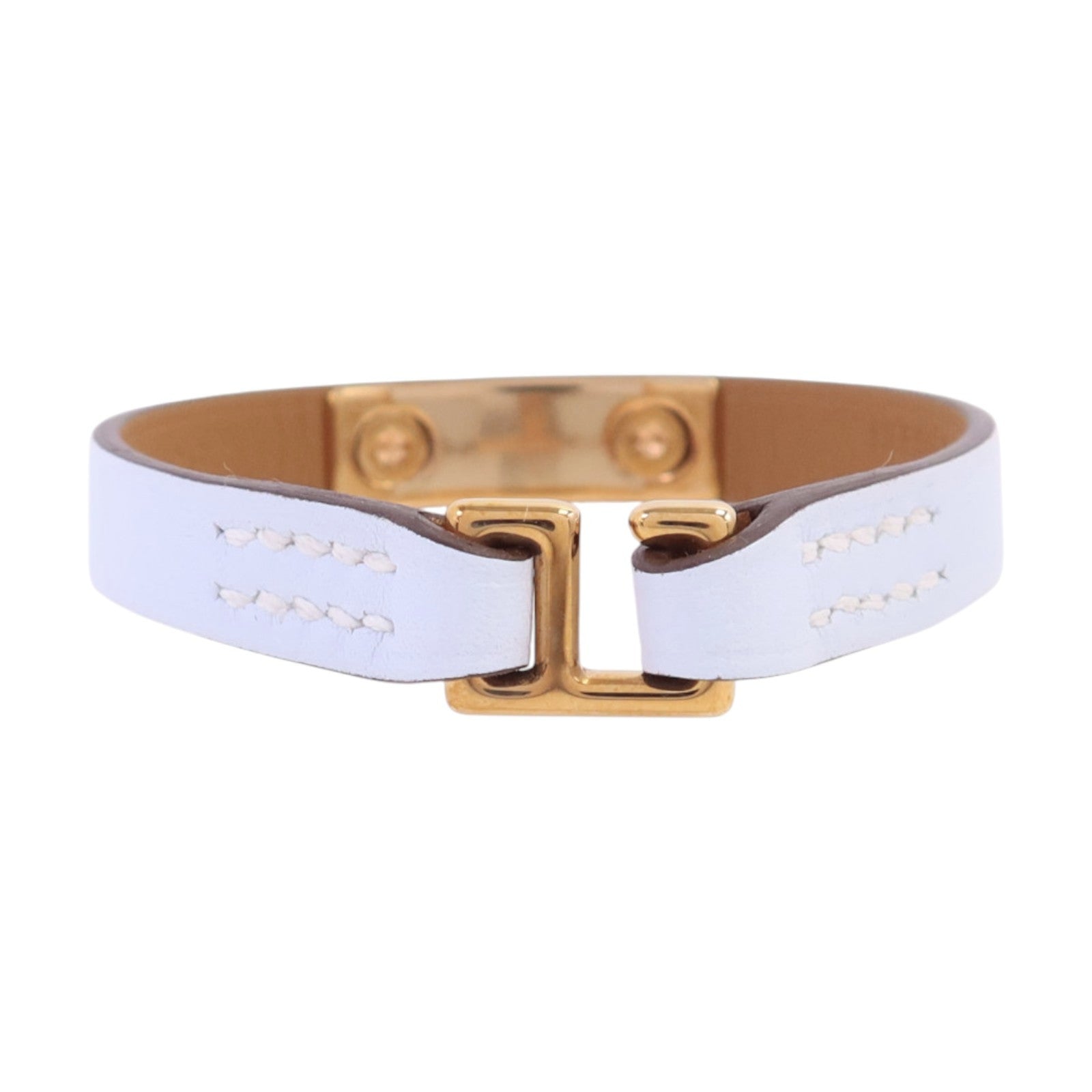HERMES 【激減優惠】Swift皮革Mini Rivale Bracelet金扣手鏈