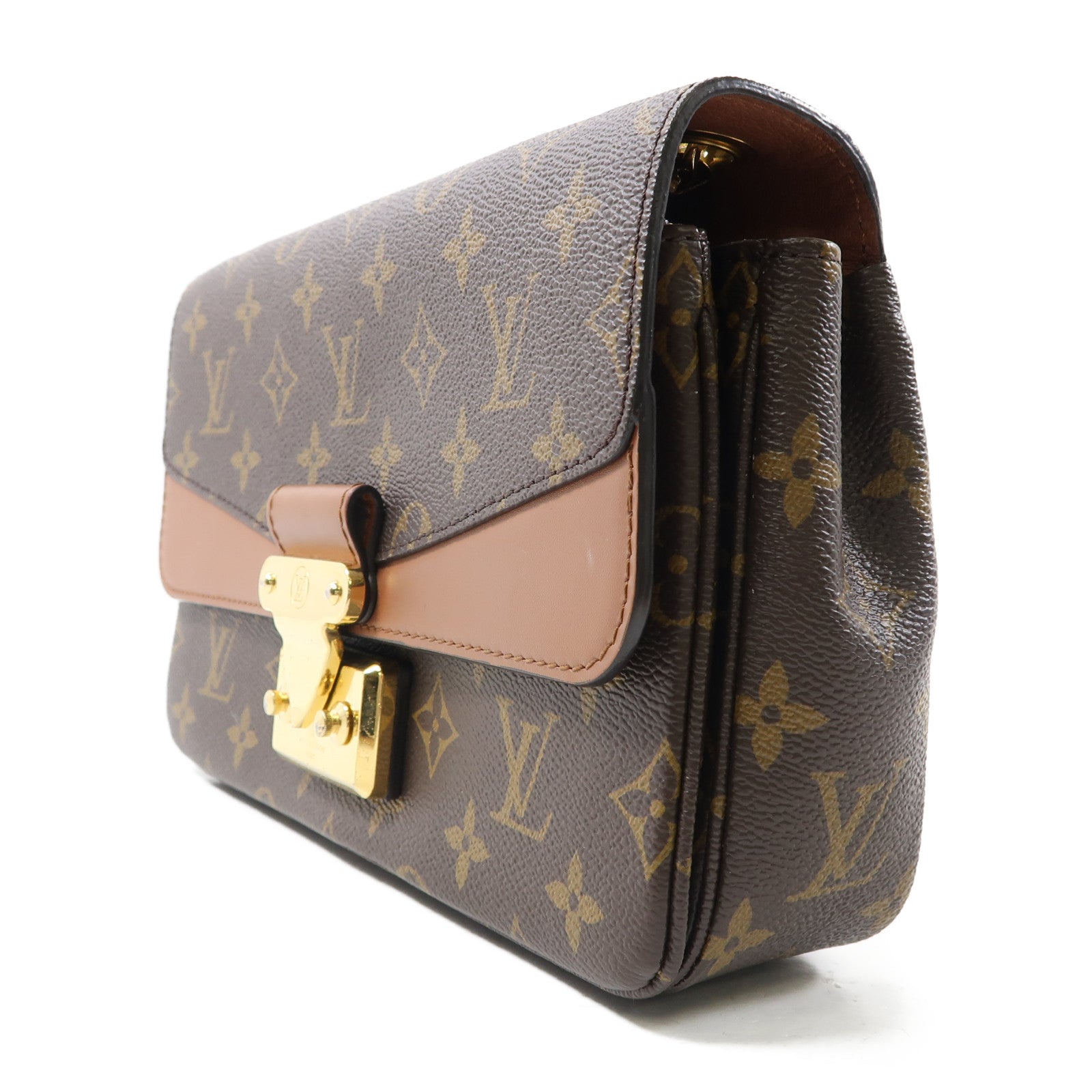 LOUIS VUITTON Monogram Marceau金扣鏈帶肩背袋啡色
