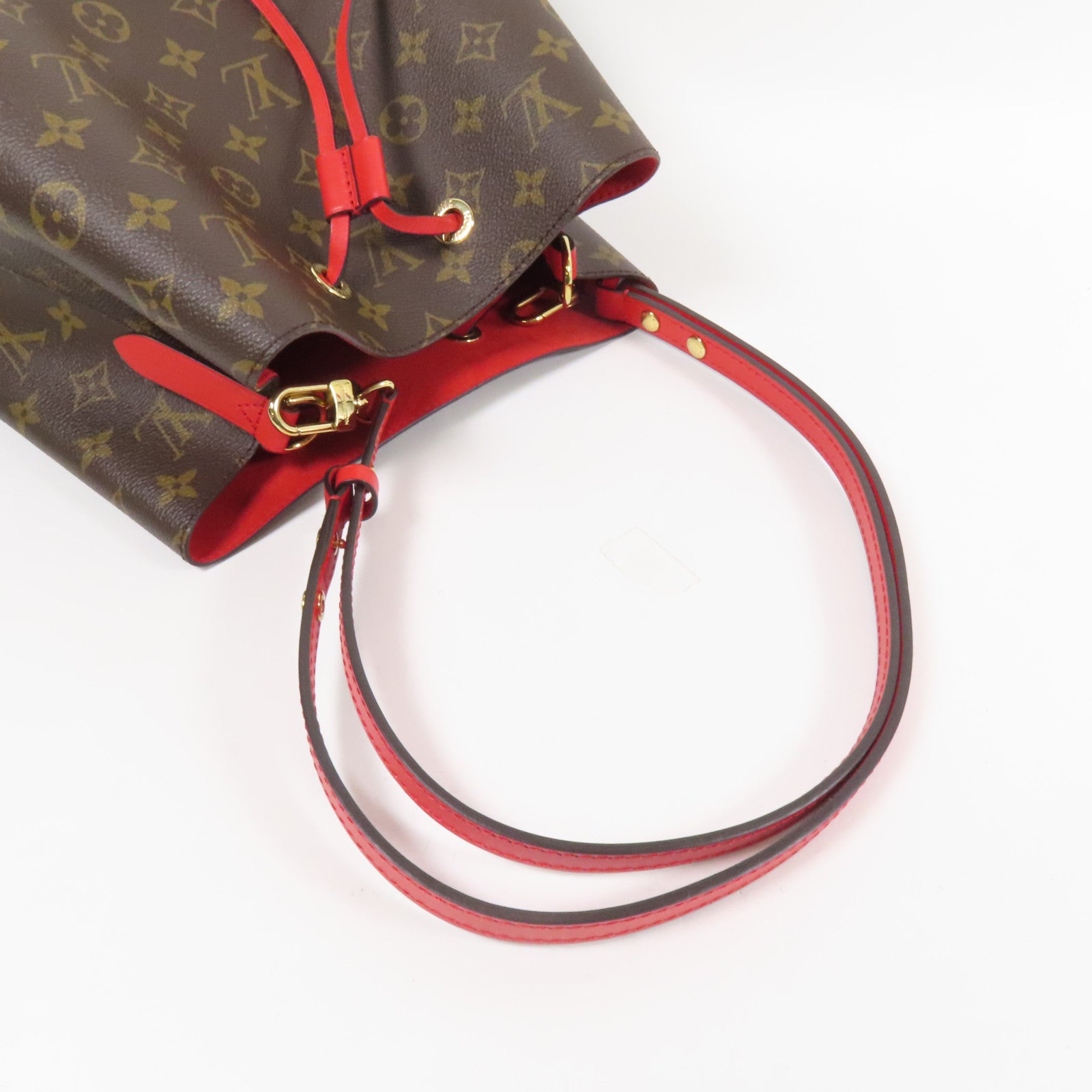 LOUIS VUITTON Monogram Neo Noe Bucket Bag金扣肩背袋Coquelicot