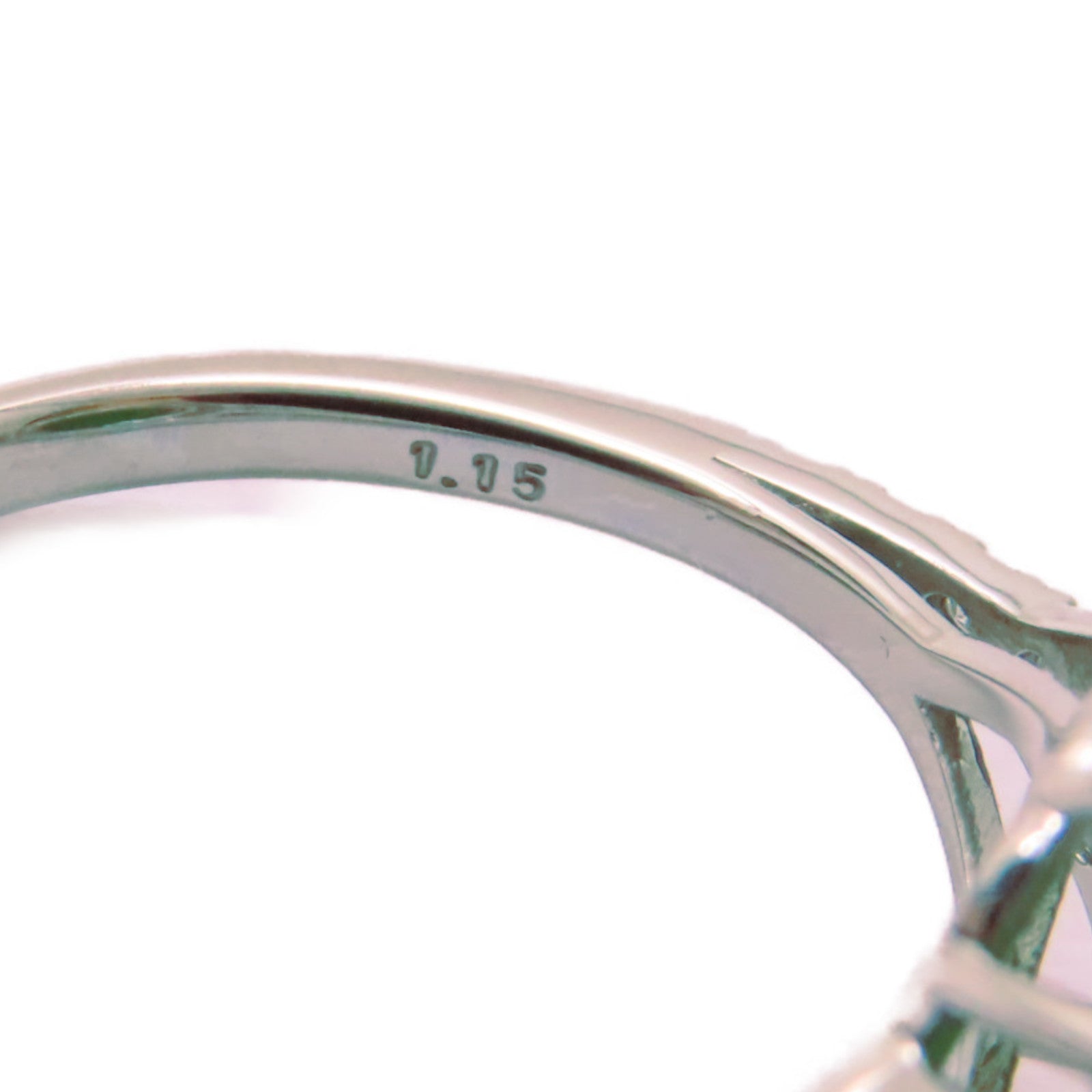 JEWELRY PT950鉑金/1.41ct翡翠/1.15ct鑚石Jade Ring戒指US#6.25