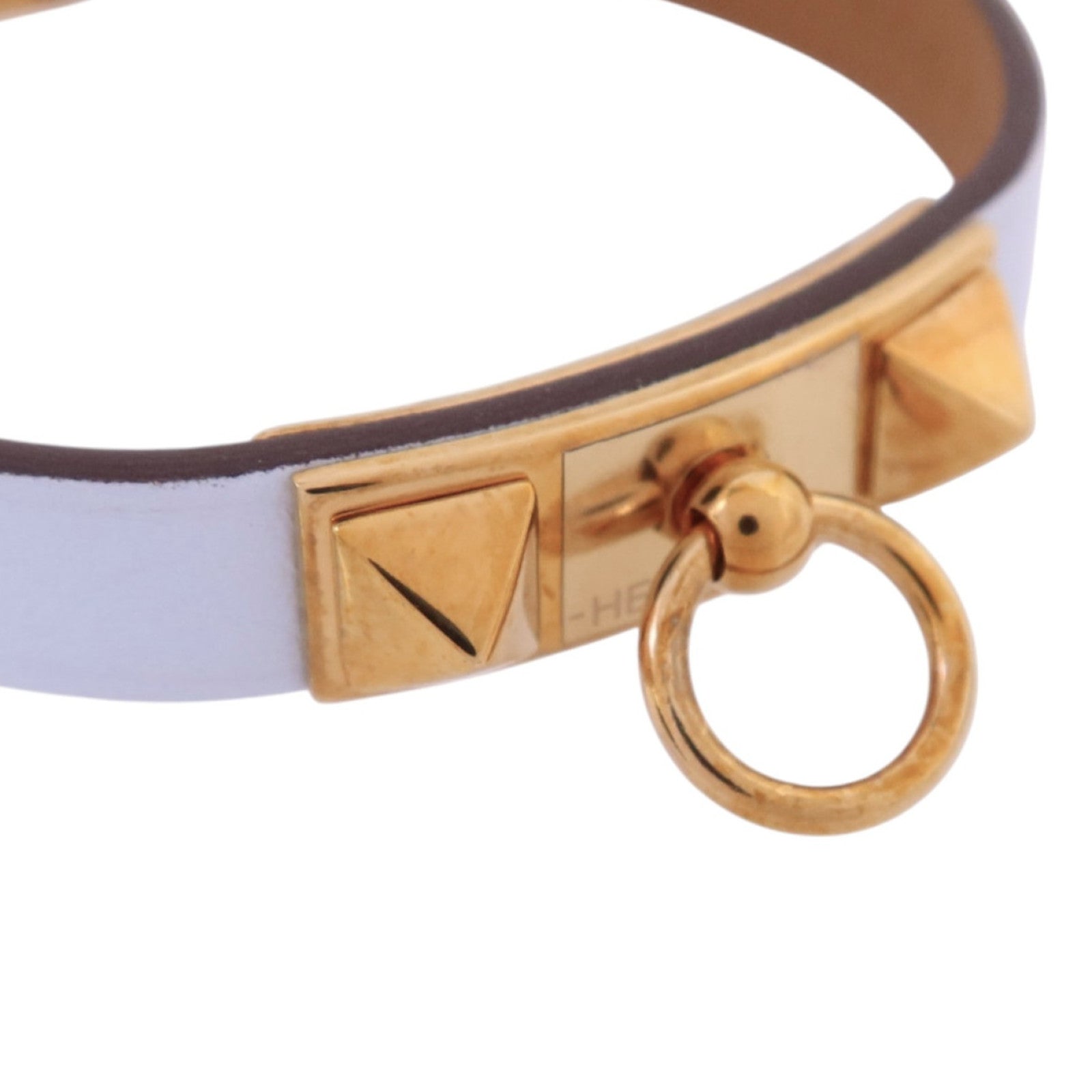 HERMES 【激減優惠】Swift皮革Mini Rivale Bracelet金扣手鏈