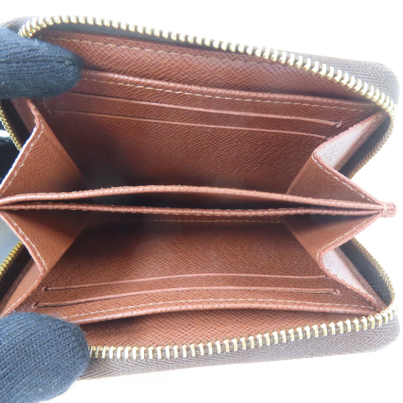LOUIS VUITTON Monogram Coin Case金扣零錢包啡色