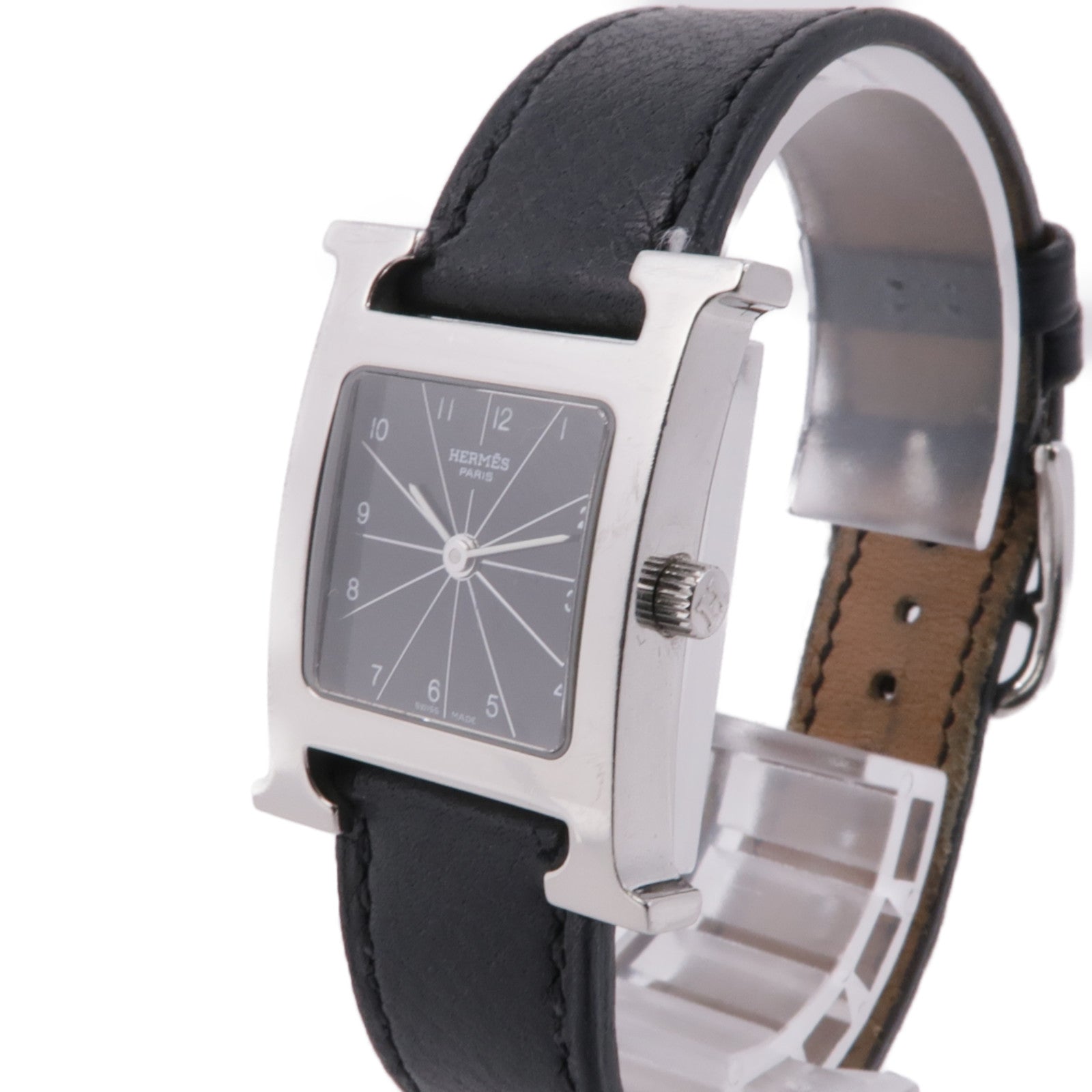 HERMES H Watch HH1.210 Quartz Watch Black