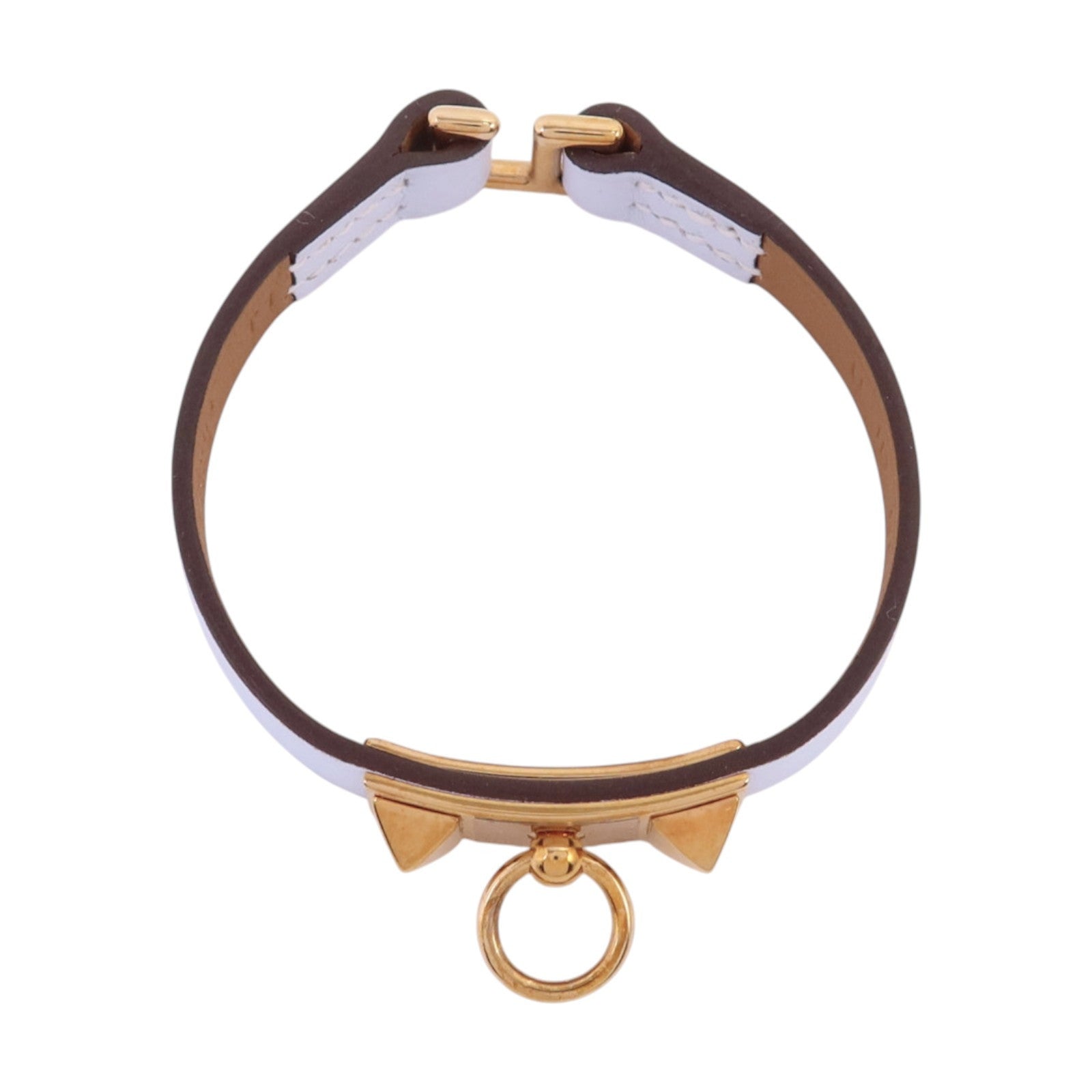 HERMES 【激減優惠】Swift皮革Mini Rivale Bracelet金扣手鏈