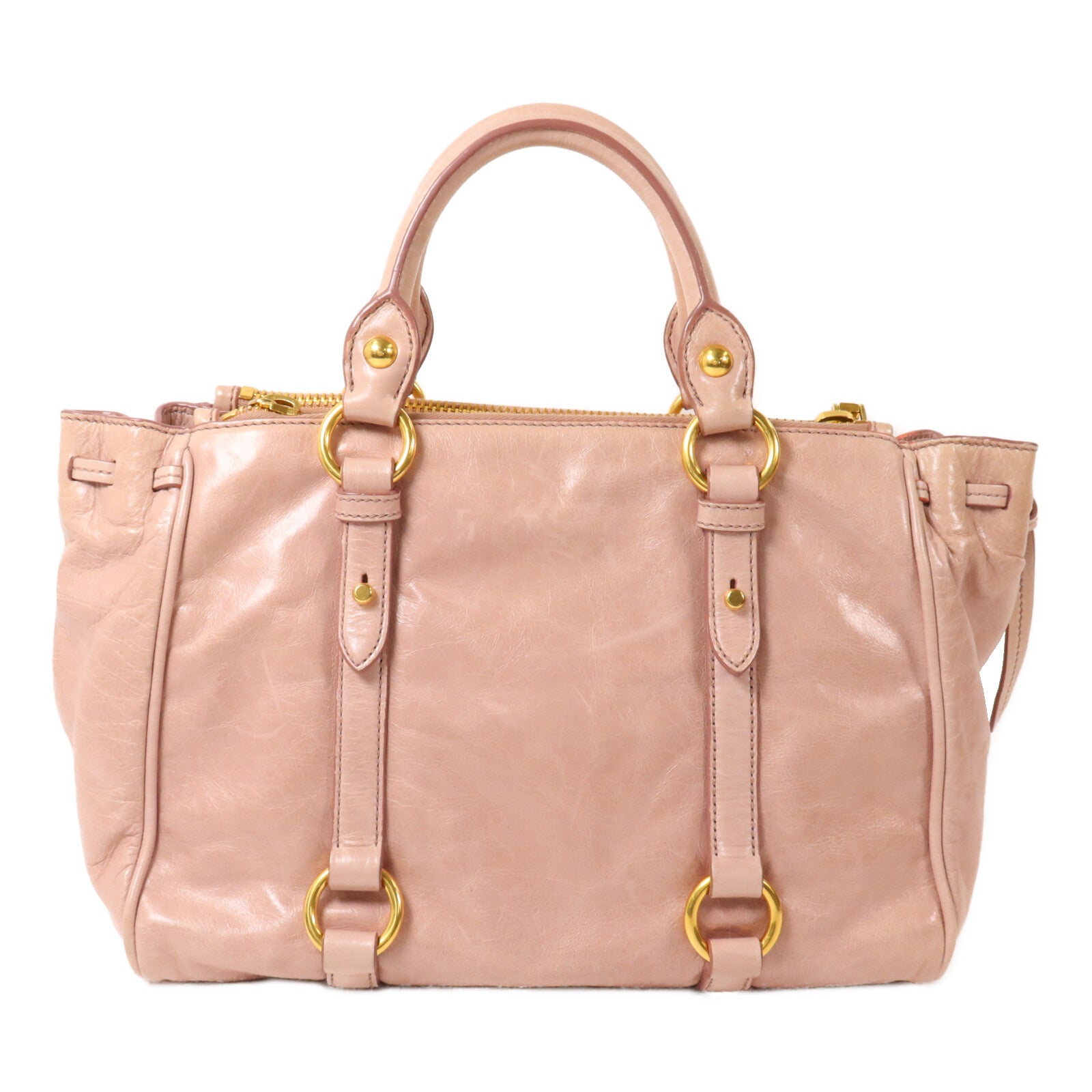 Miu Miu 牛皮皮革Vitello Shine手挽肩背兩用袋