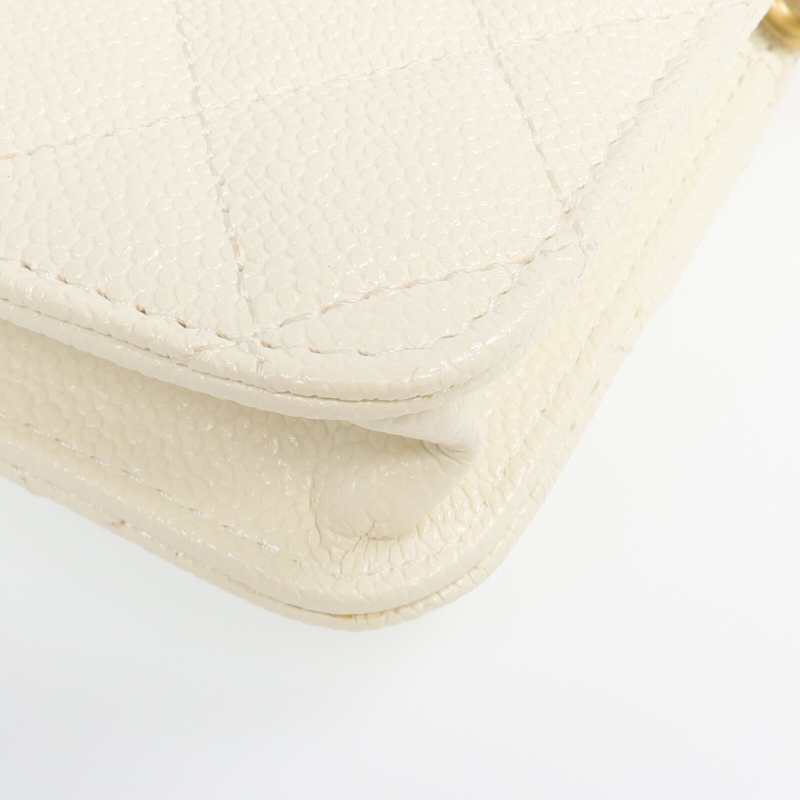 CHANEL 牛皮皮革Chain Shoulder金扣鏈帶肩背袋