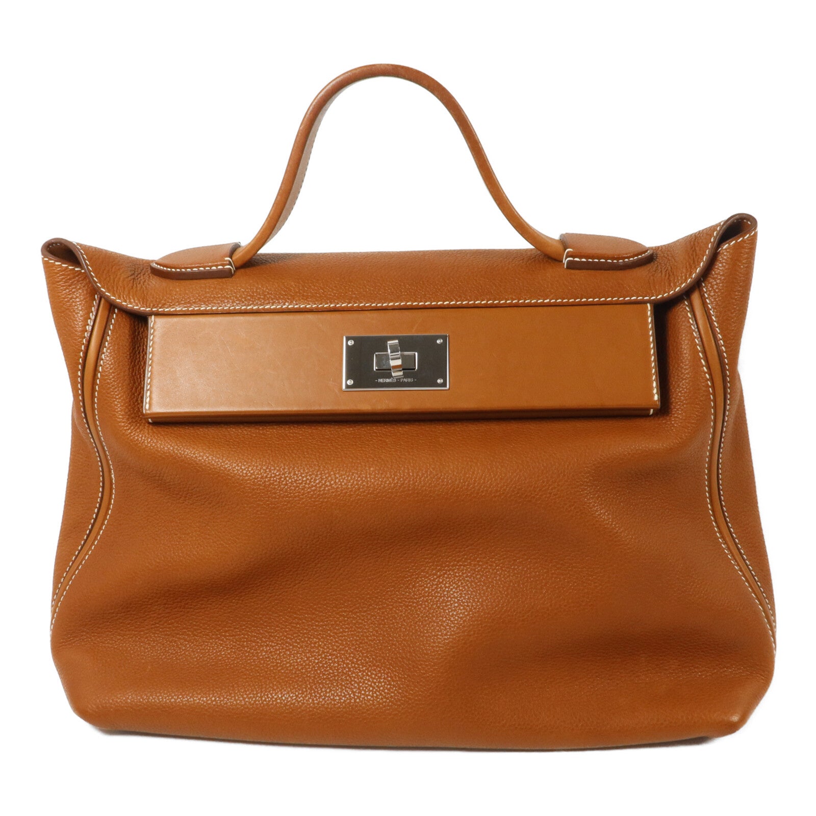 HERMES Barenia皮革24/24 35CM手挽袋Gold