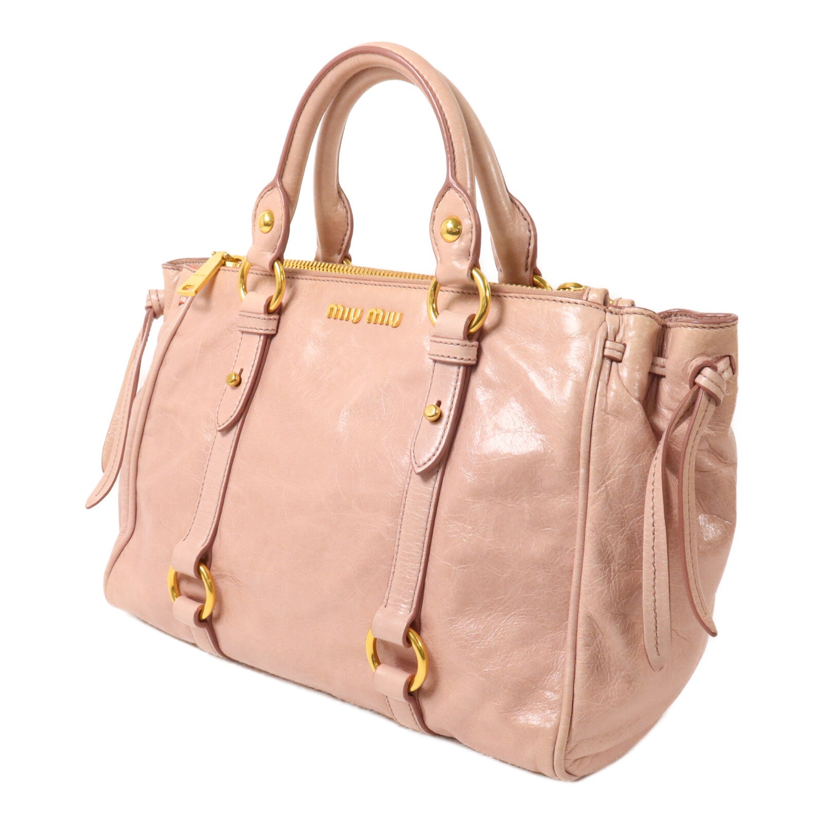 Miu Miu 牛皮皮革Vitello Shine手挽肩背兩用袋
