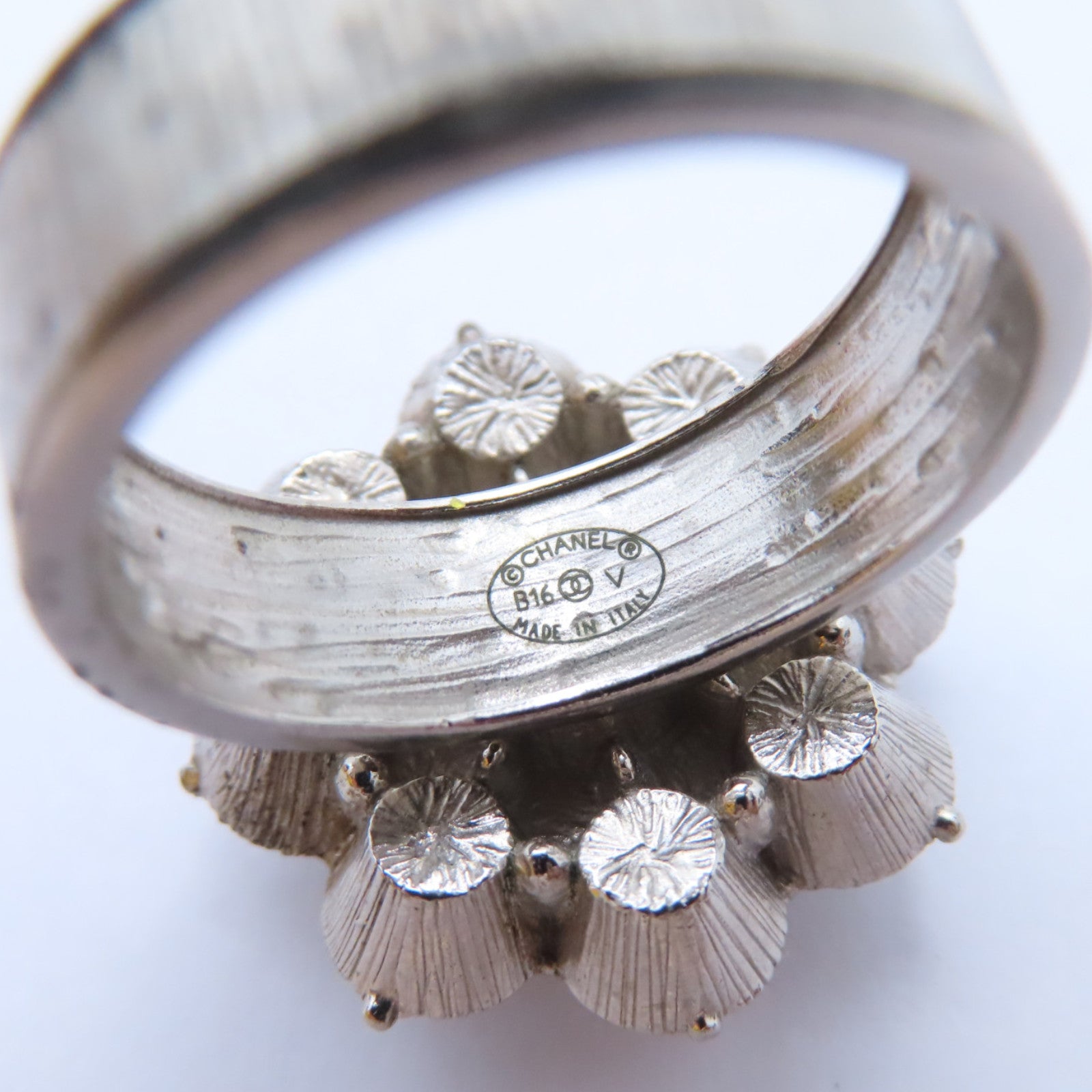 CHANEL 金屬Coco Mark Flower Ring戒指US#6
