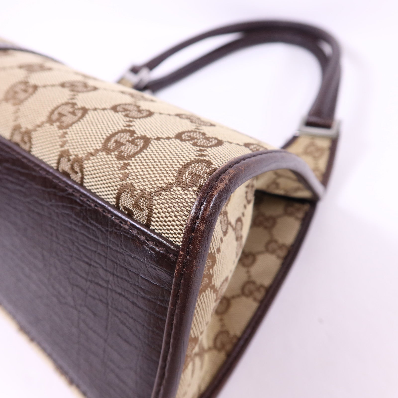 GUCCI 帆布Jackie銀扣肩背袋