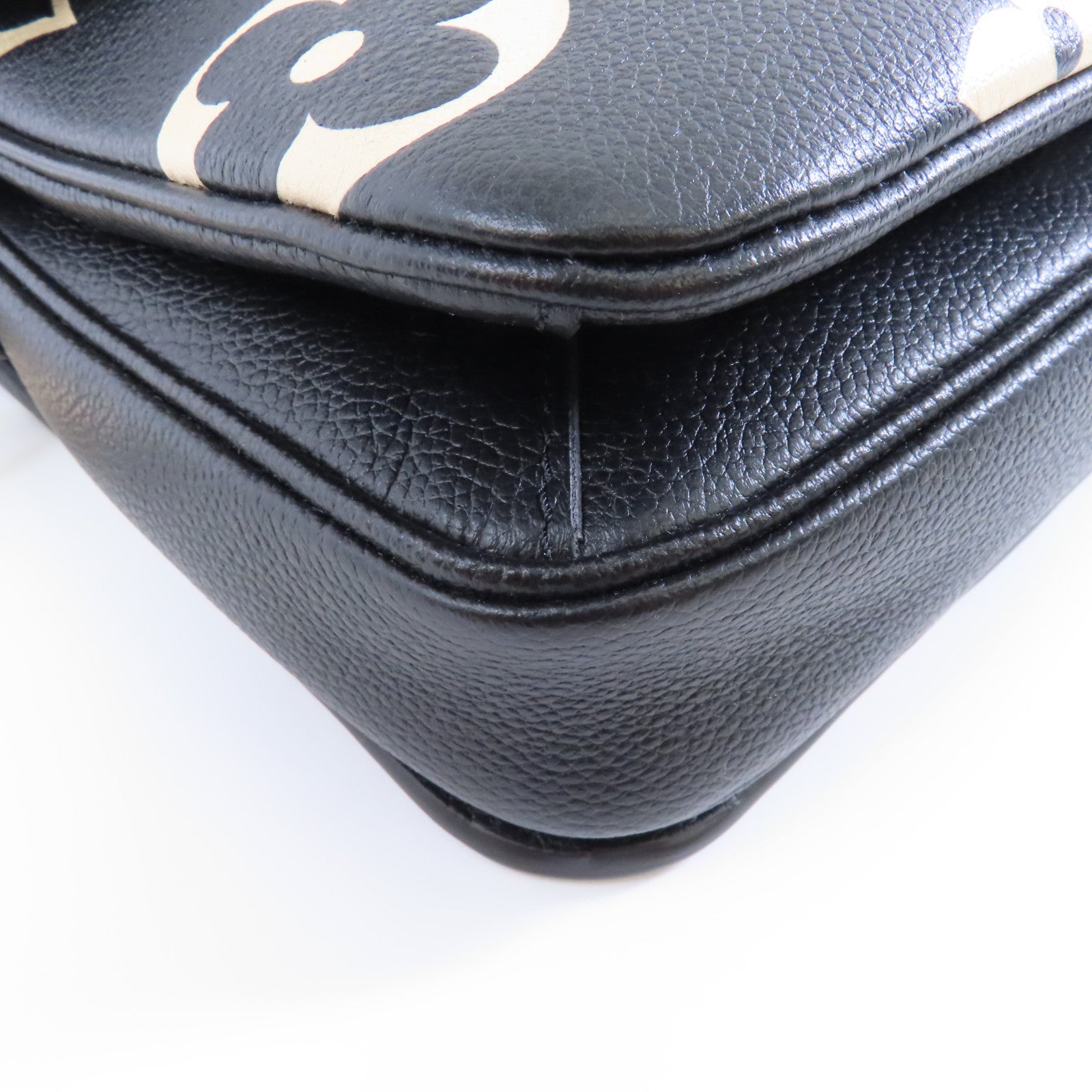 LOUIS VUITTON Monogram Giant Pochette Metis金扣手挽肩背兩用袋黑色/米色