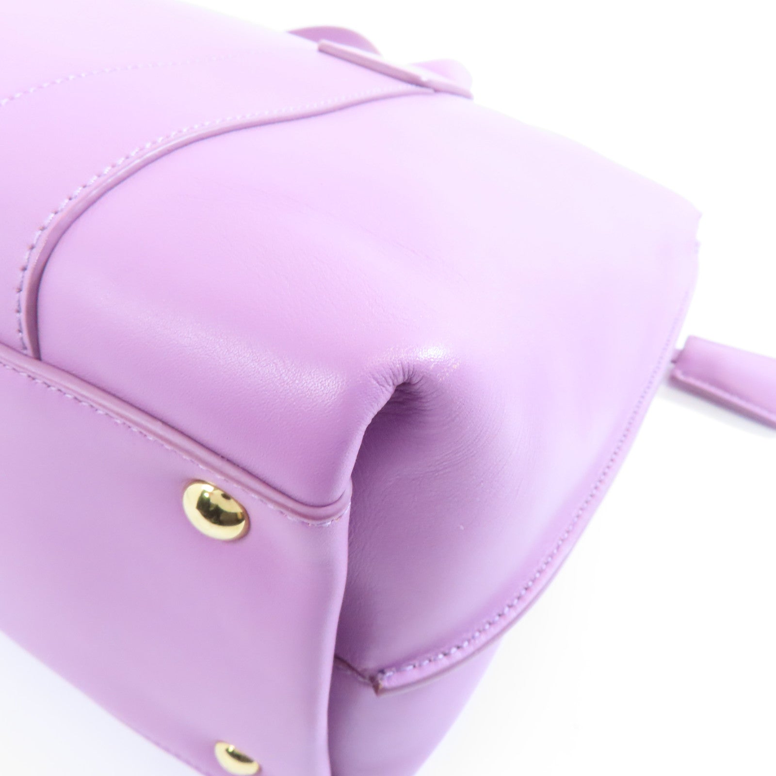 Salvatore Ferragamo 牛皮皮革2 Way Shoulder金扣手挽肩背兩用袋紫色