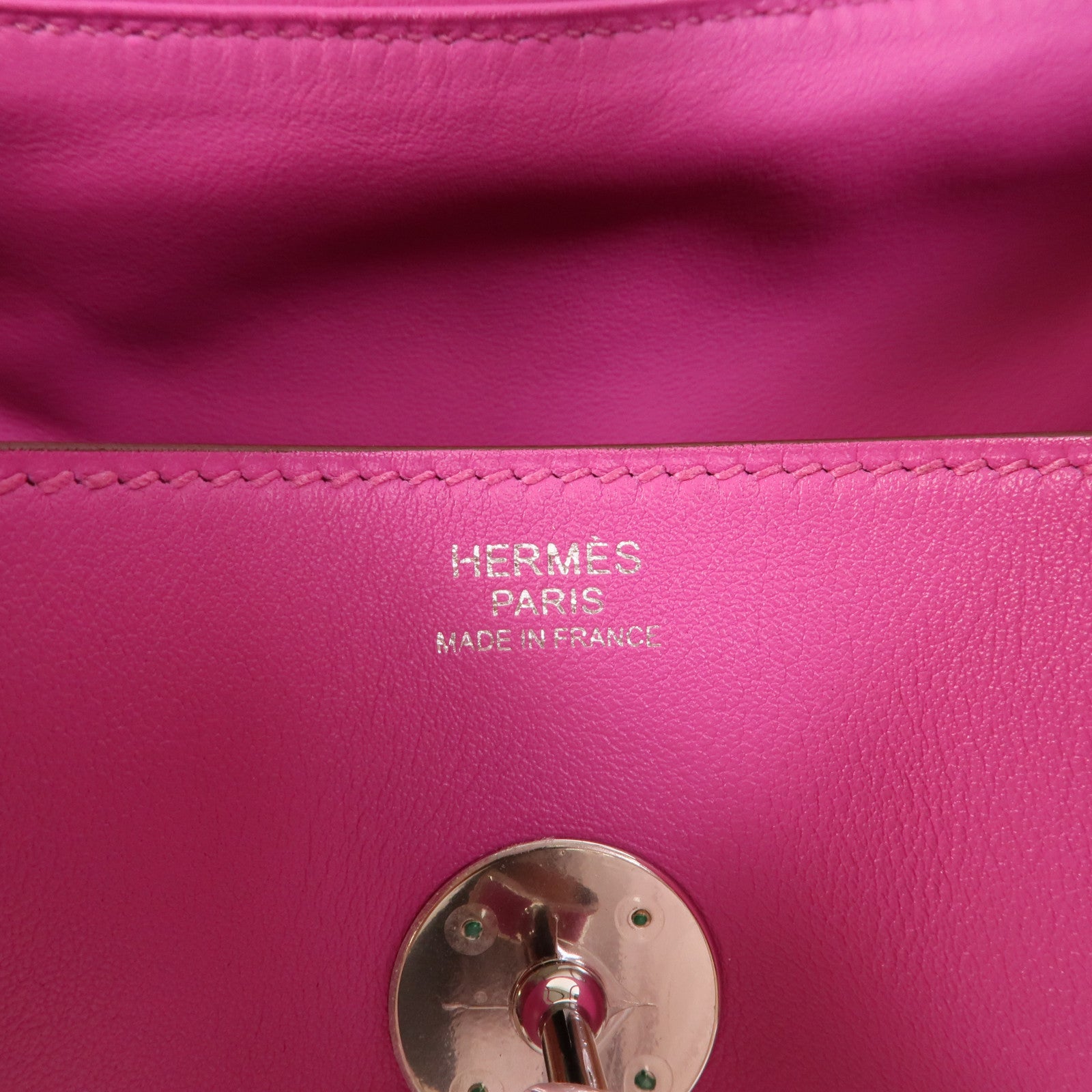 HERMES Swift/Epsom皮革Lindy 30手挽肩背兩用袋Rose Purple