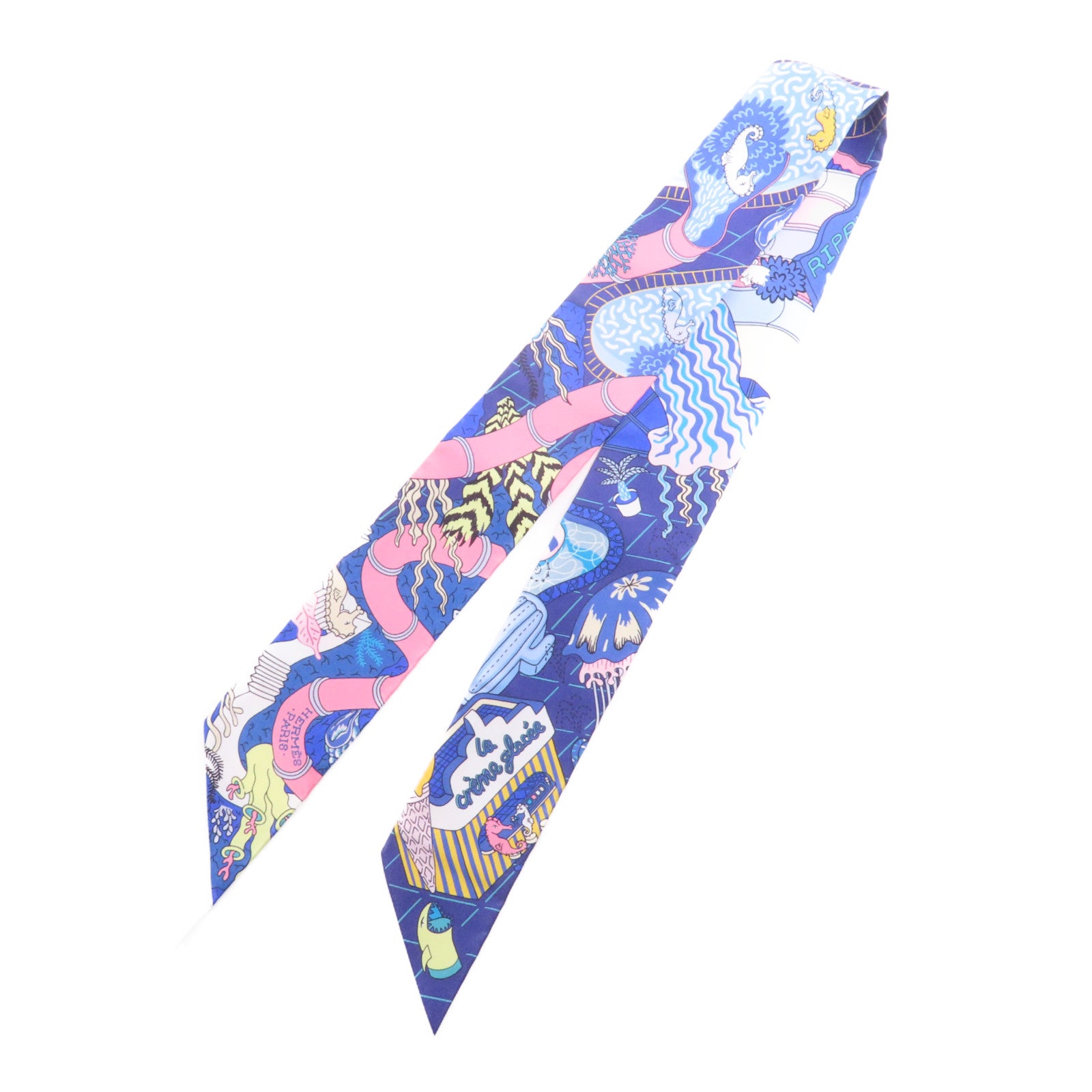HERMES 【激減優惠】絲質Twilly絲巾