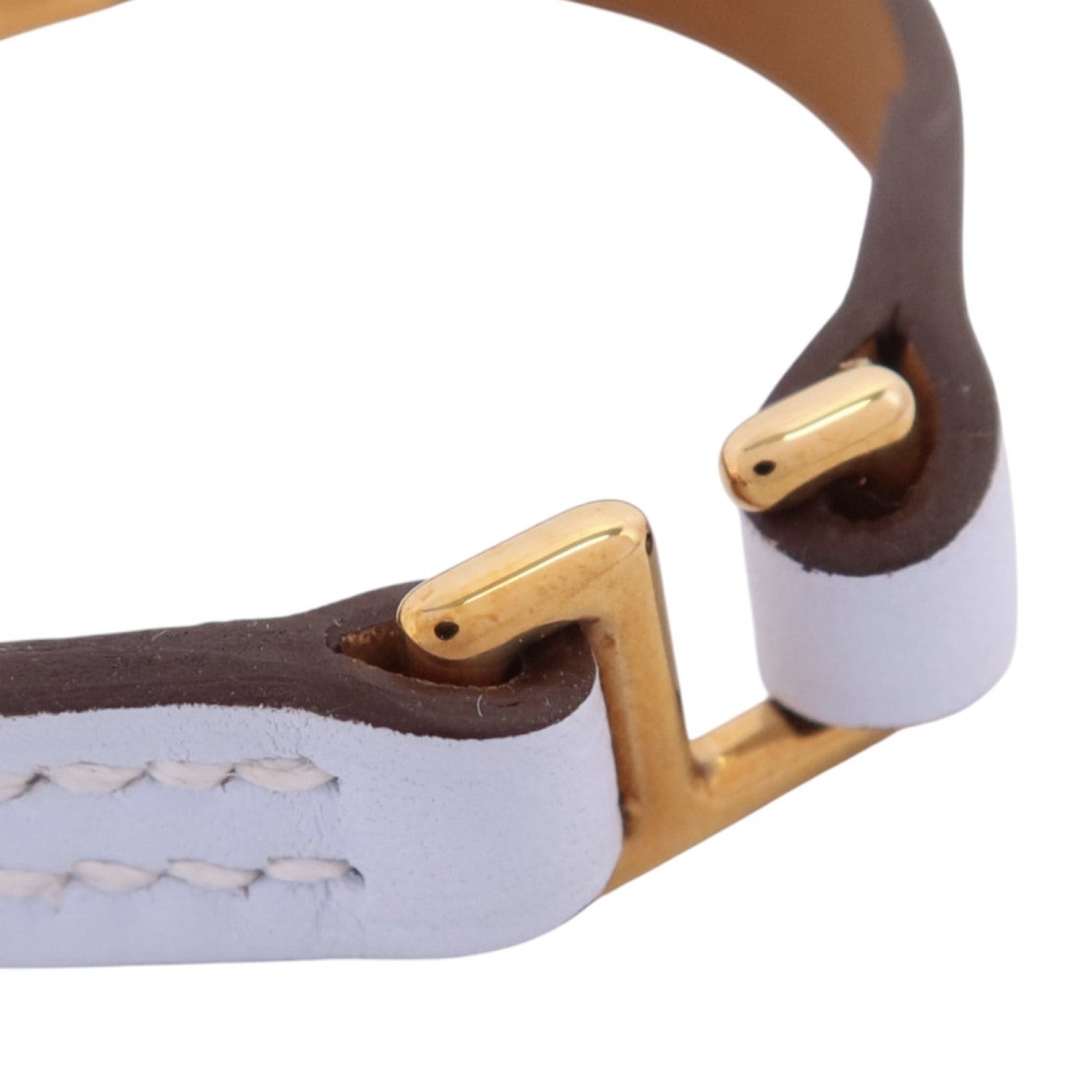 HERMES 【激減優惠】Swift皮革Mini Rivale Bracelet金扣手鏈