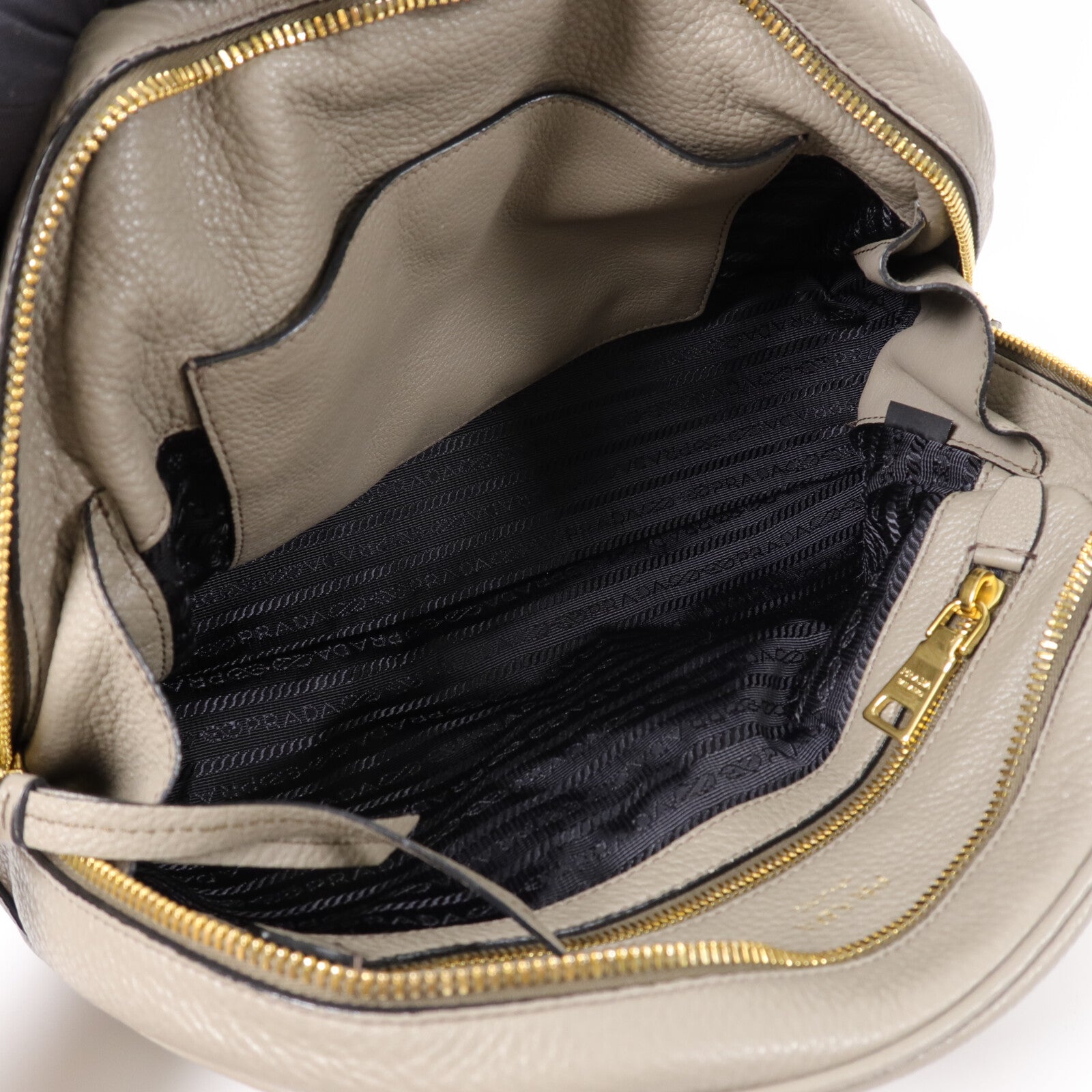 PRADA 牛皮皮革Nero Vitello Daino Bag手挽肩背兩用袋
