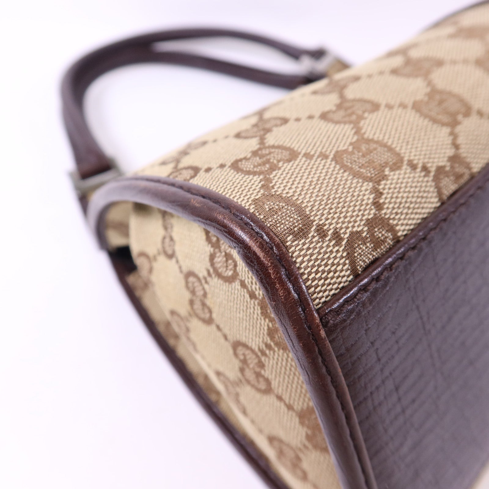 GUCCI 帆布Jackie銀扣肩背袋