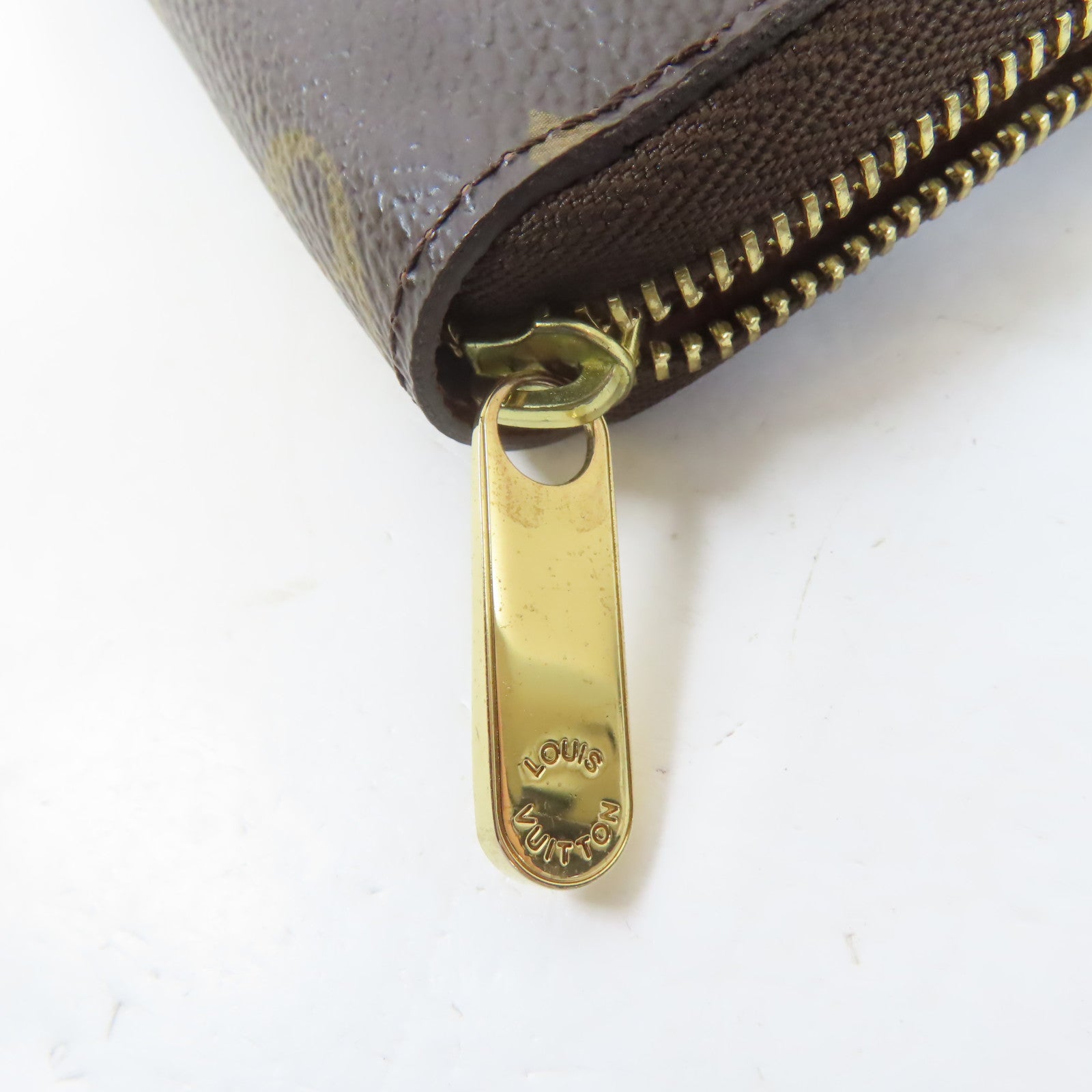 LOUIS VUITTON Monogram Coin Case金扣零錢包啡色