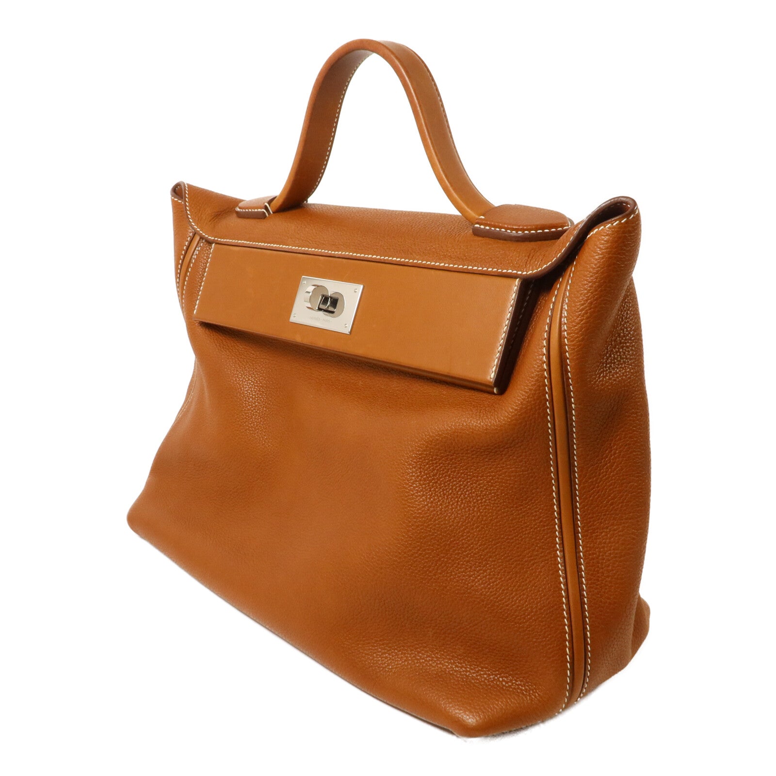 HERMES Barenia皮革24/24 35CM手挽袋Gold
