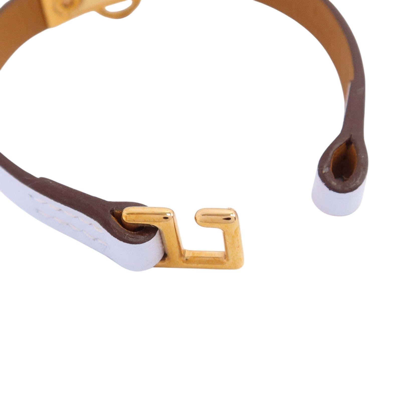 HERMES 【激減優惠】Swift皮革Mini Rivale Bracelet金扣手鏈