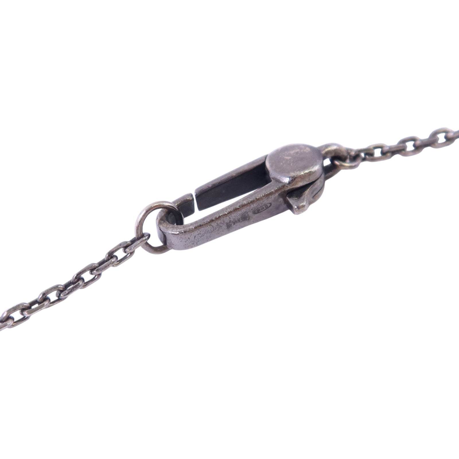 GUCCI 925純銀Cross Cutout G Necklace銀扣項鏈