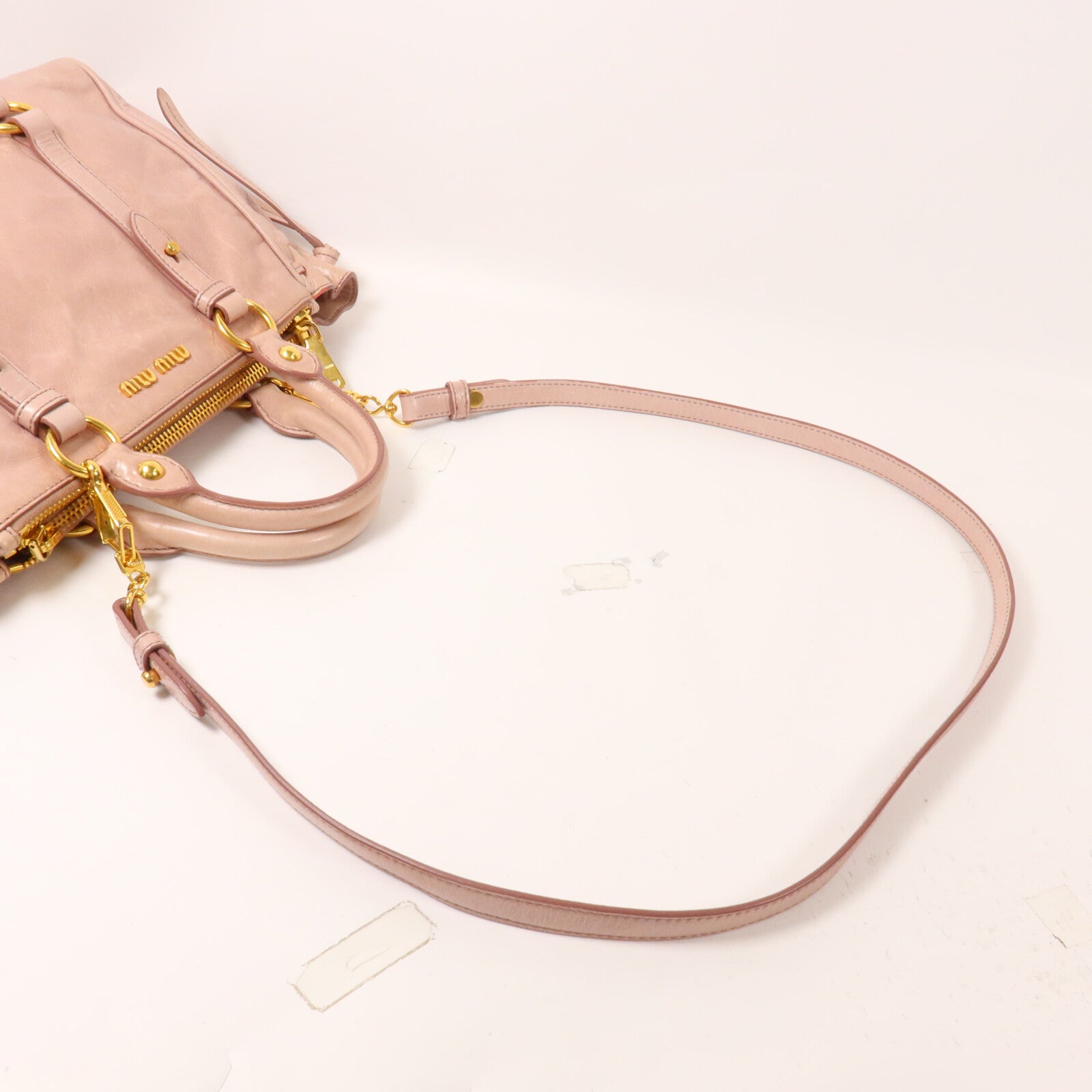 Miu Miu 牛皮皮革Vitello Shine手挽肩背兩用袋