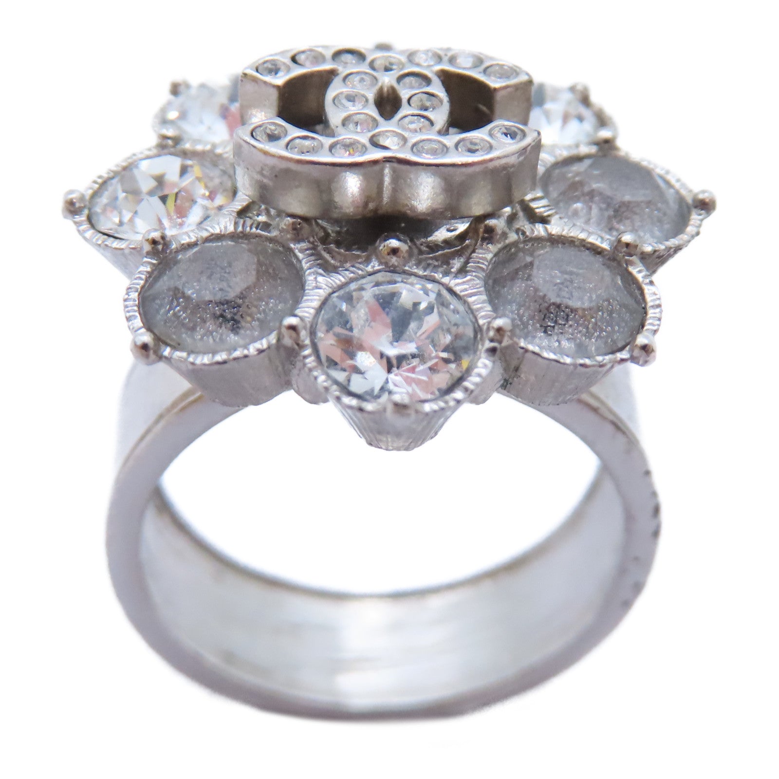 CHANEL 金屬Coco Mark Flower Ring戒指US#6