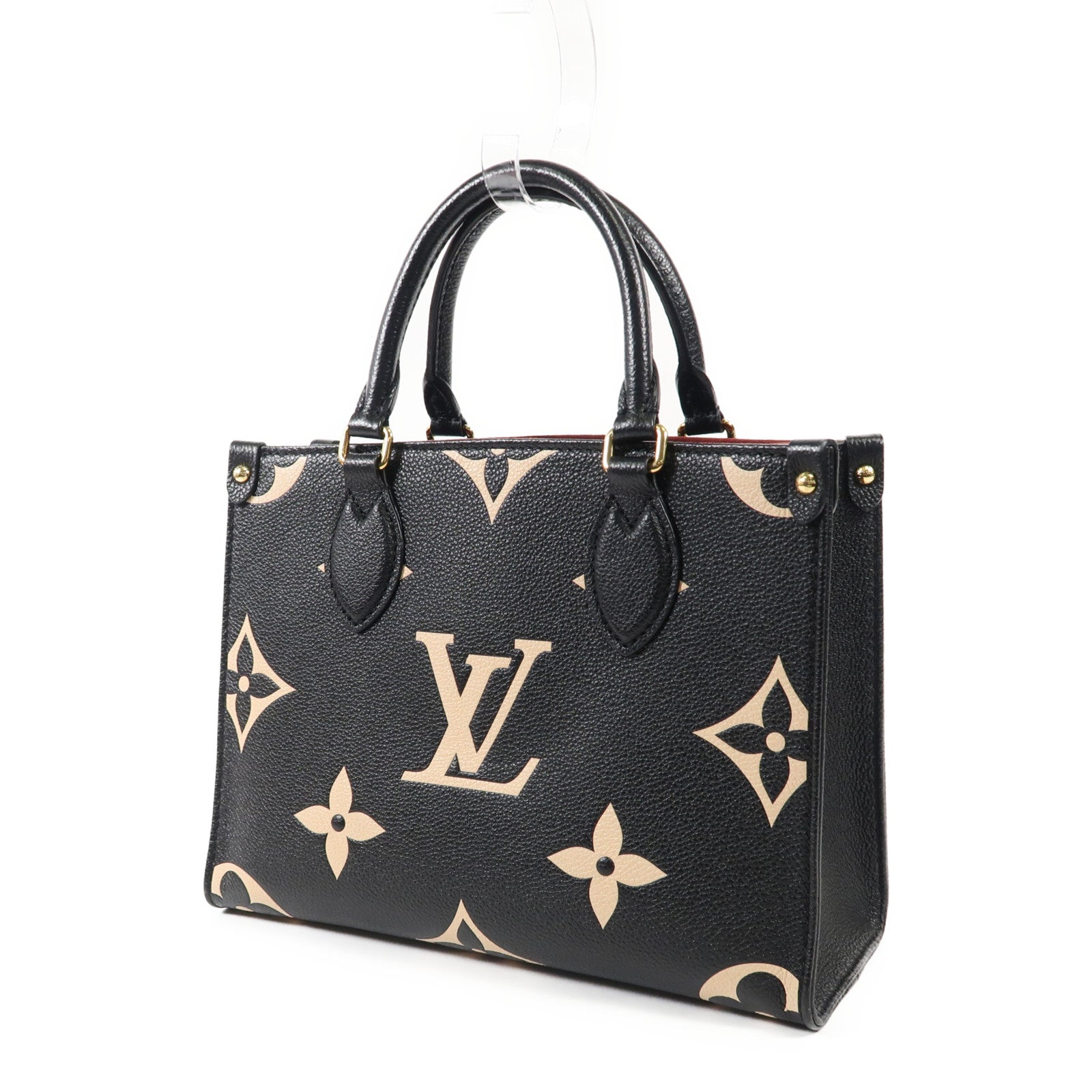 LOUIS VUITTON Monogram Empreinte On The Go PM金扣手挽肩背兩用袋
