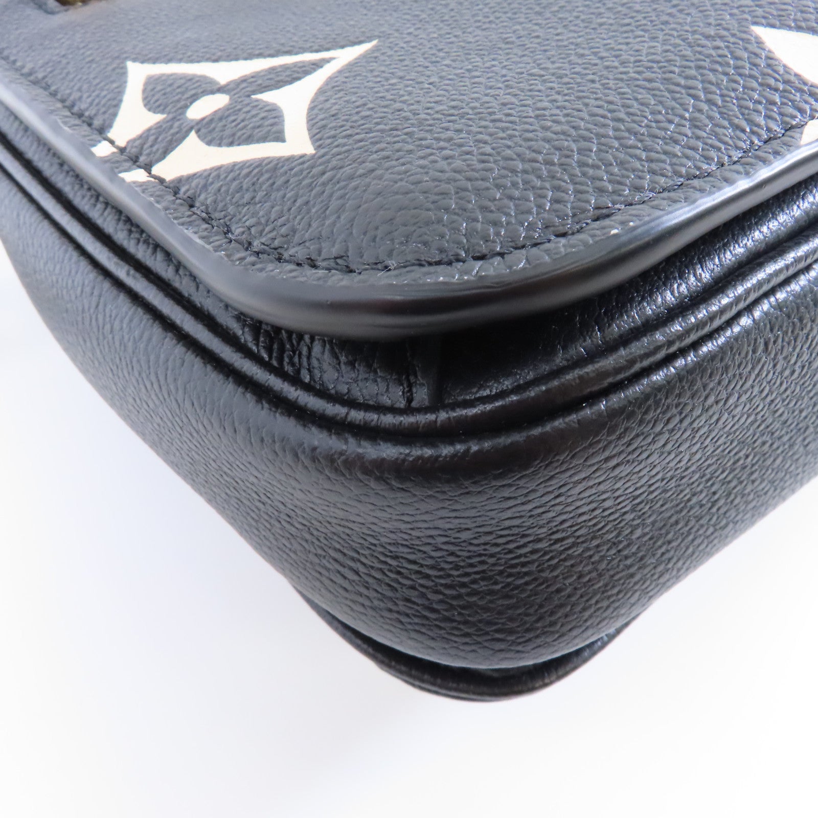LOUIS VUITTON Monogram Giant Pochette Metis金扣手挽肩背兩用袋黑色/米色