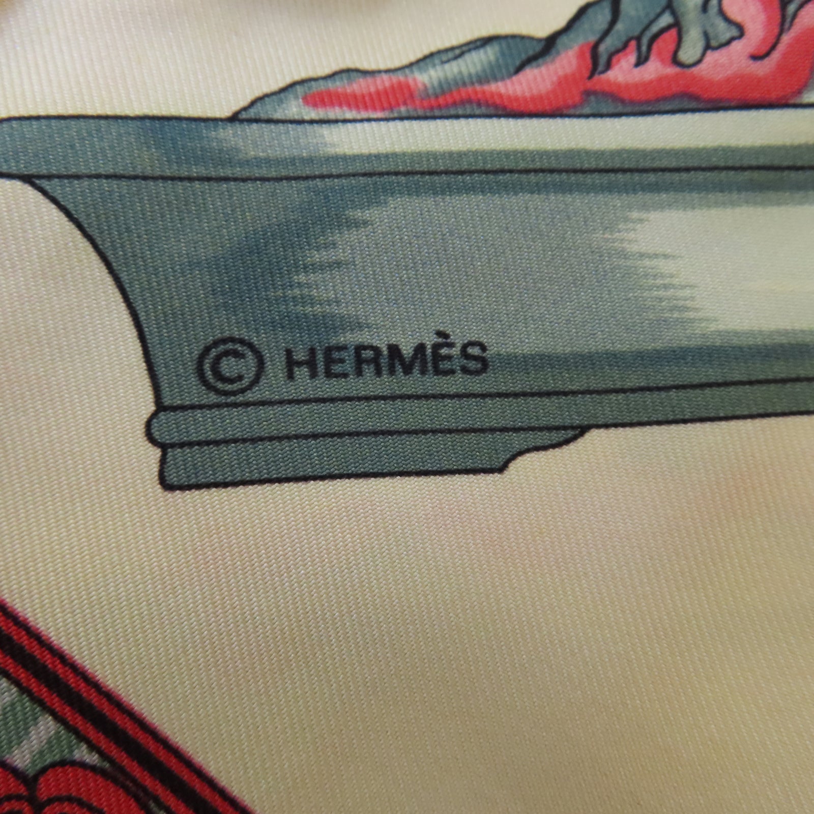 HERMES 絲質Scarf絲巾黃色