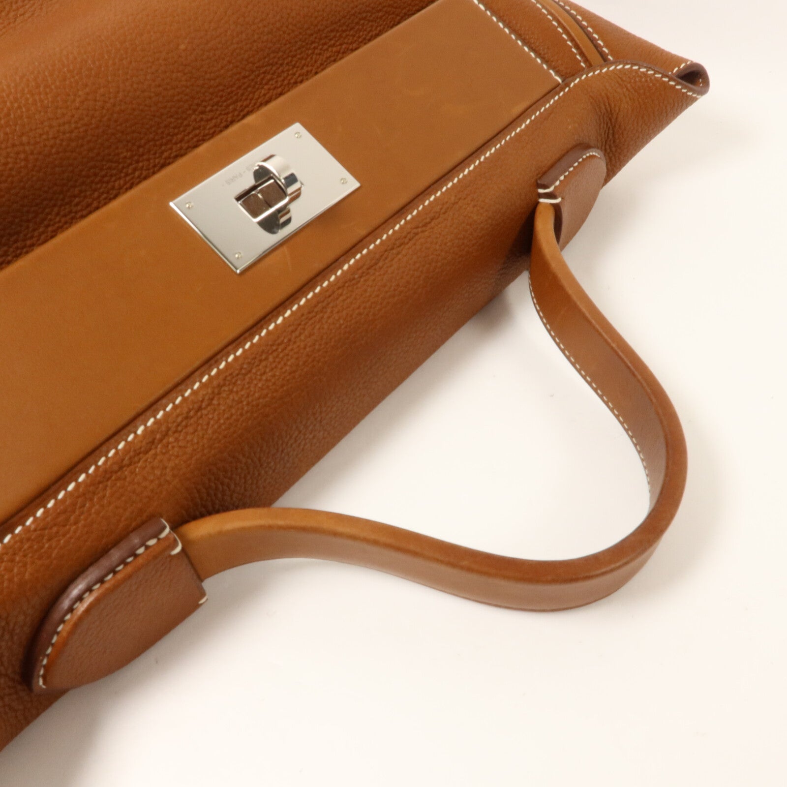 HERMES Barenia皮革24/24 35CM手挽袋Gold