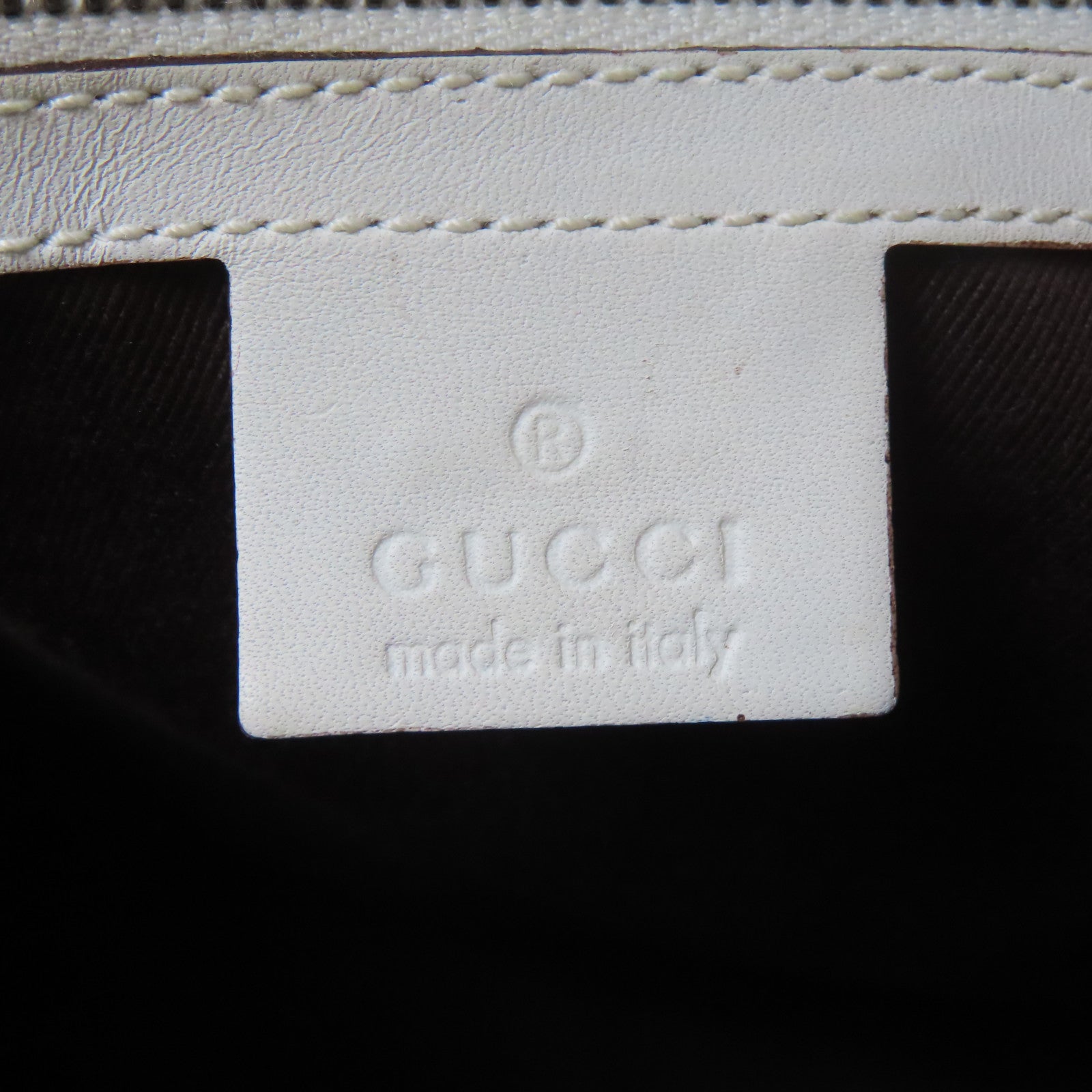 GUCCI 【激減優惠】帆布Hand Bag銀扣手挽袋白色
