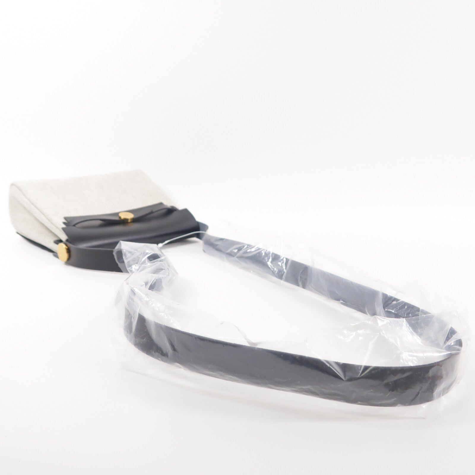 HERMES Toile H帆布Mini Herbag肩背袋Noir