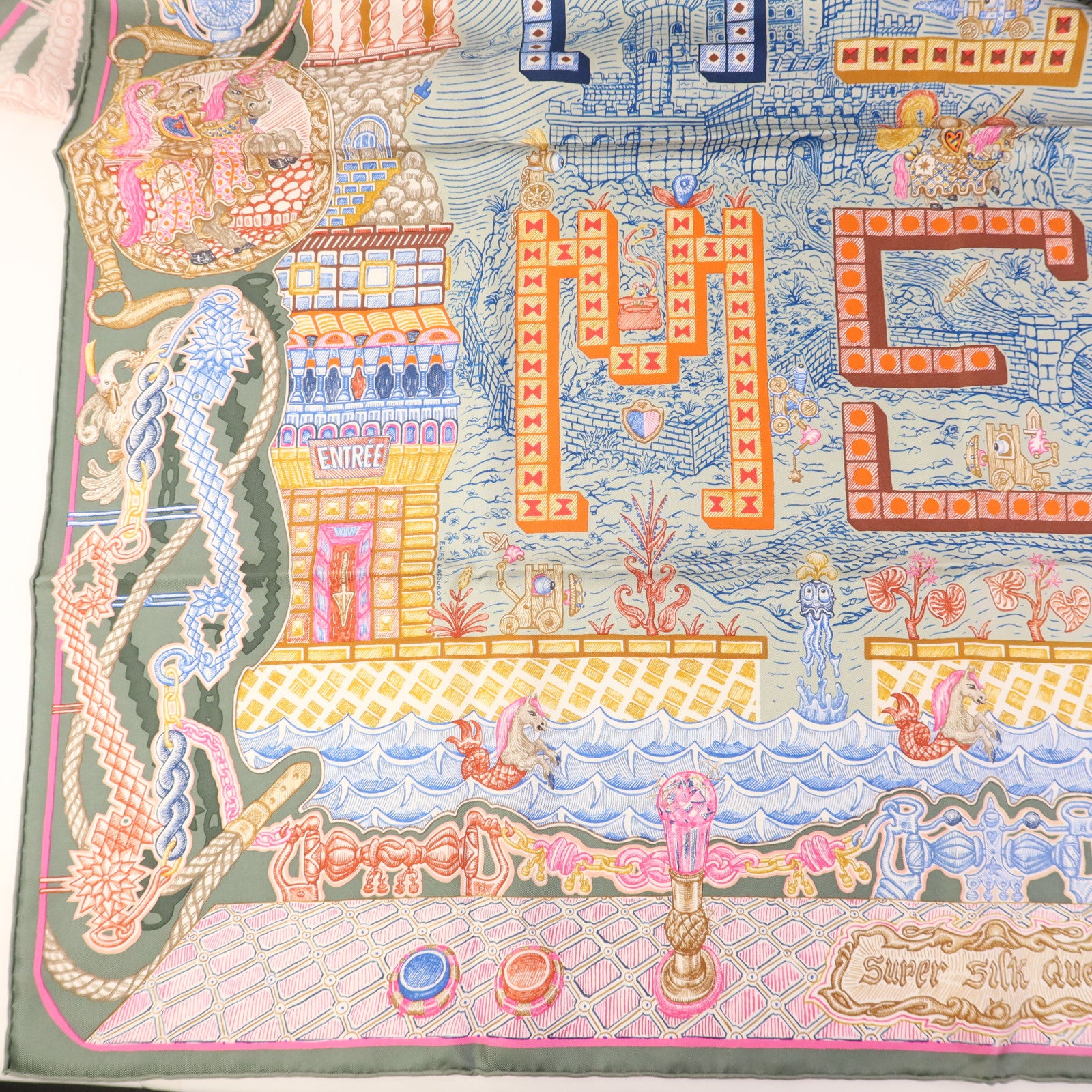 HERMES 絲質Scarf 90絲巾