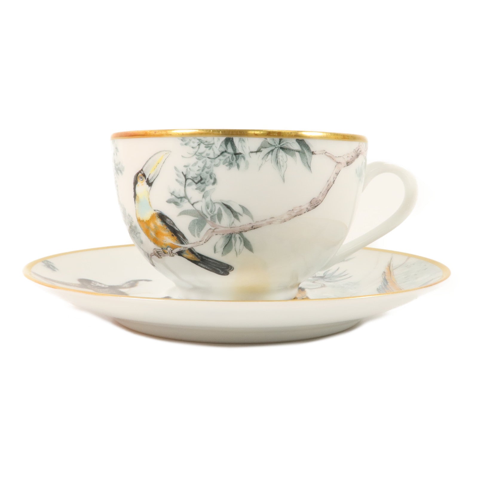 HERMES 瓷器Carnets d'Equateur Teacup and Saucer茶杯和茶碟