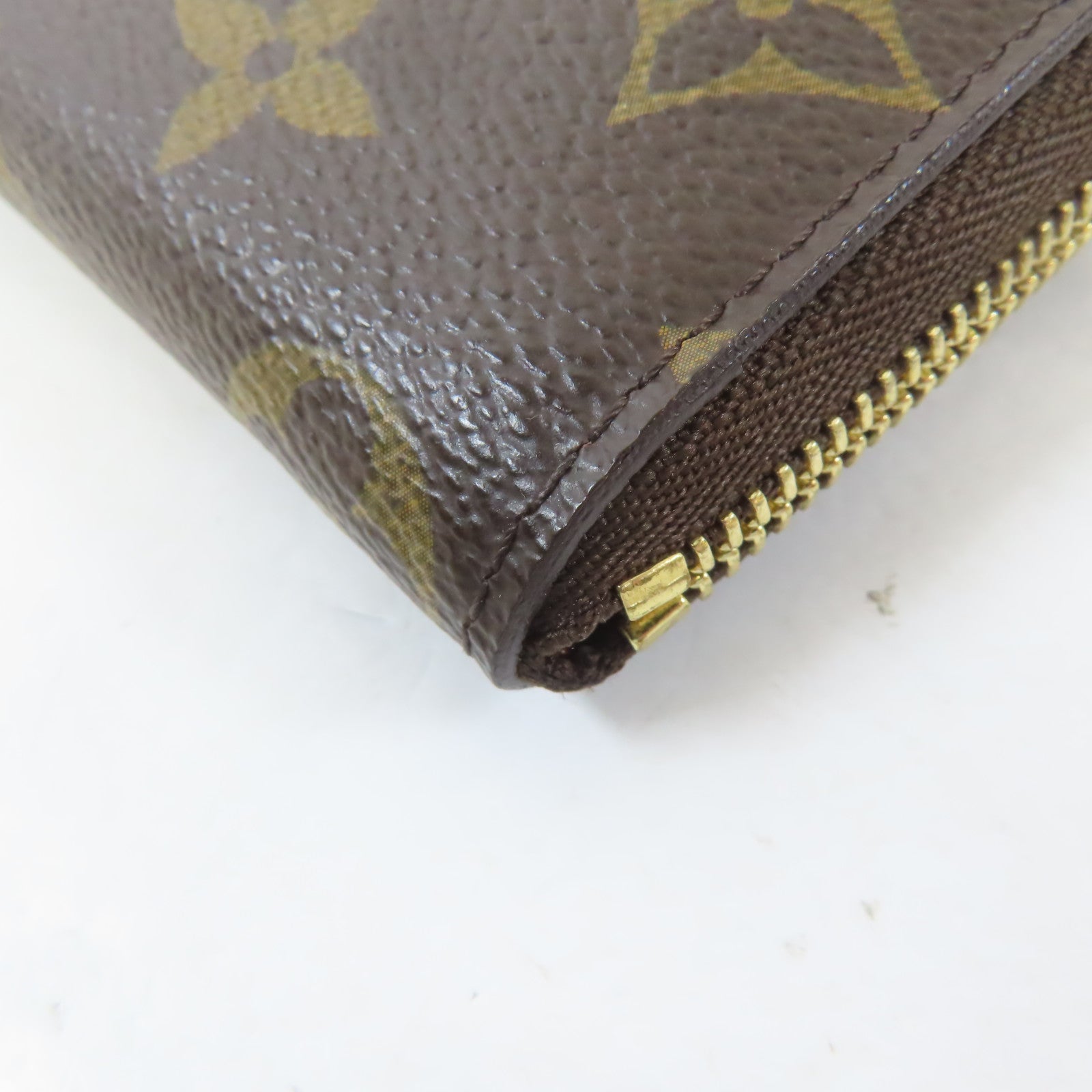 LOUIS VUITTON Monogram Coin Case金扣零錢包啡色