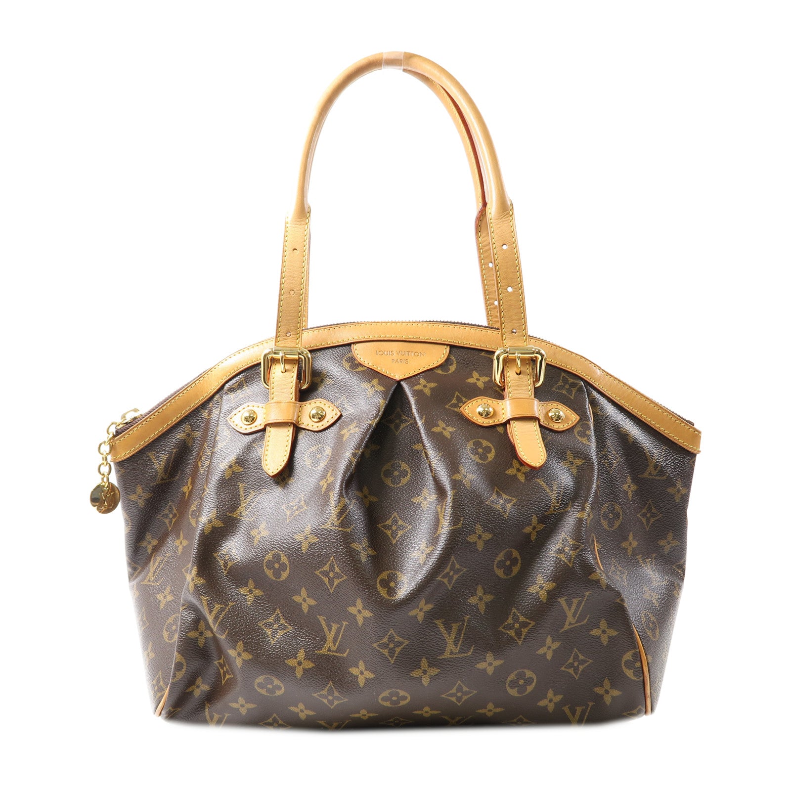 LOUIS VUITTON Monogram Tivoli GM金扣肩背袋啡色