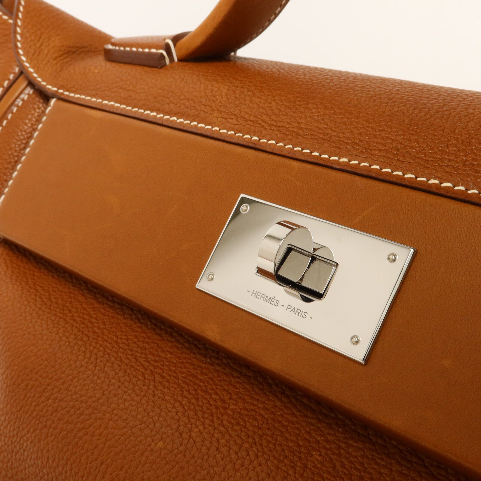 HERMES Barenia皮革24/24 35CM手挽袋Gold