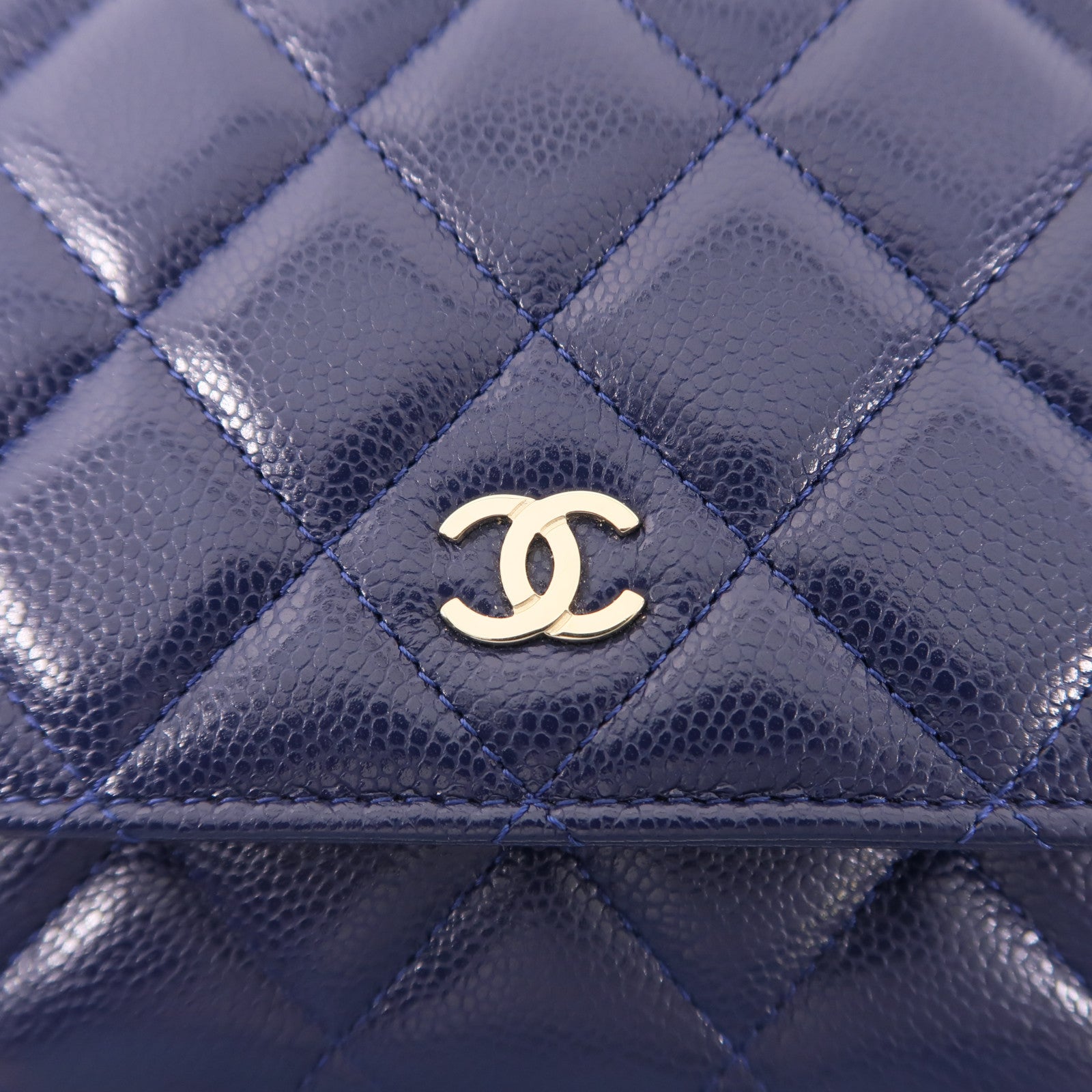 CHANEL 牛皮皮革WOC Wallet On Chain金扣鏈帶肩背袋