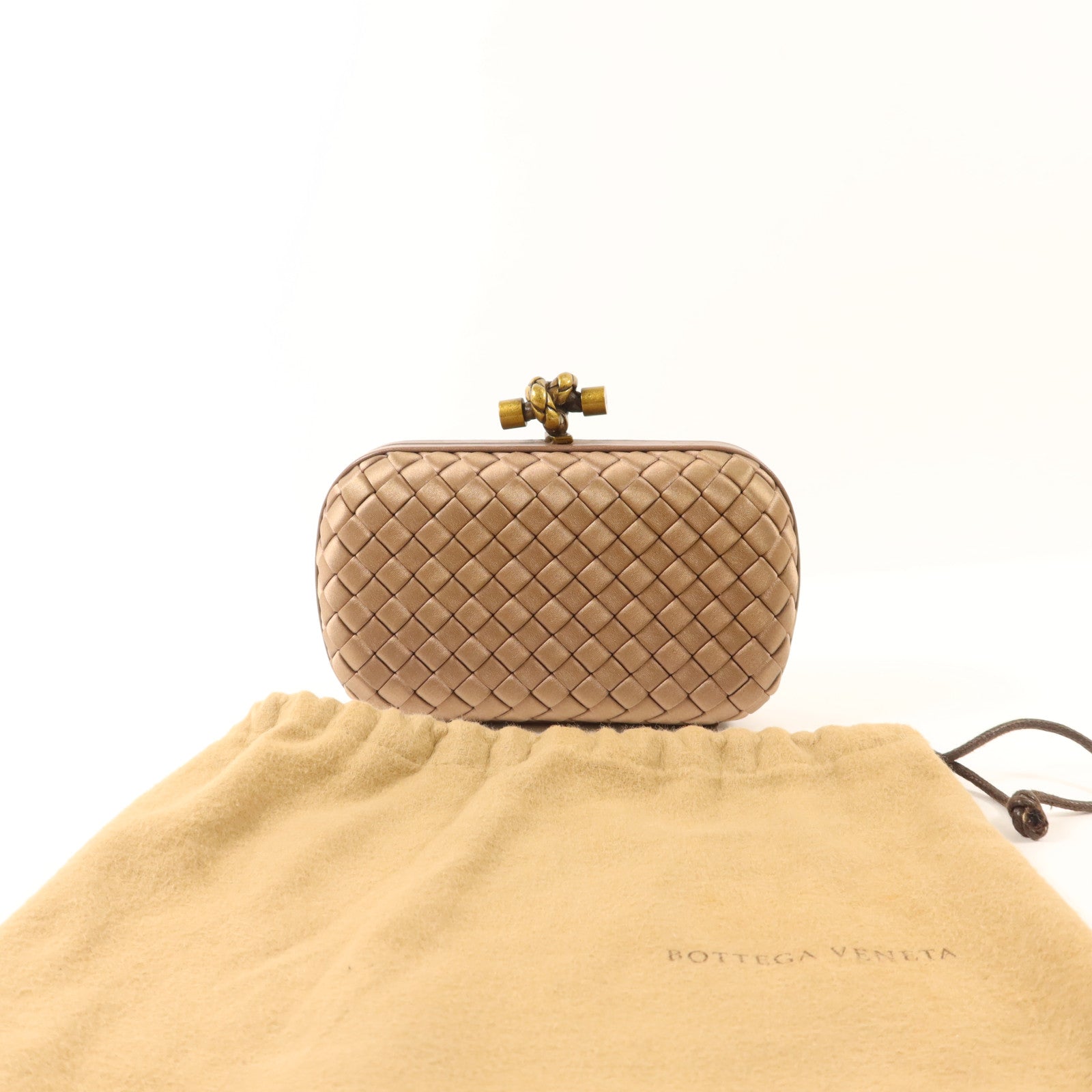 BOTTEGA VENETA Satin Clutch Bag金扣手拿包