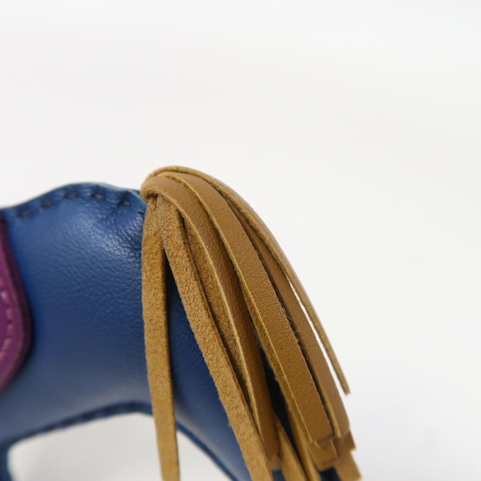 HERMES Swift皮革Rodeo MM掛飾藍色