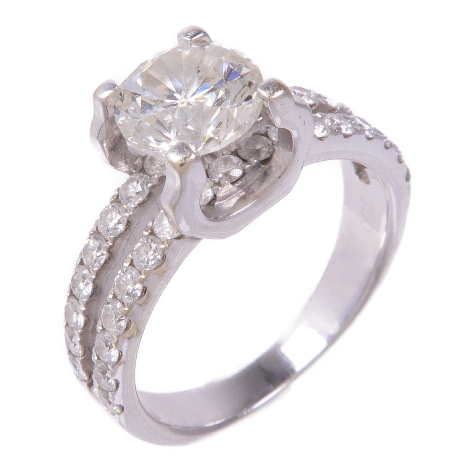 JEWELRY Diamond Ring 18K White Gold US#4.5