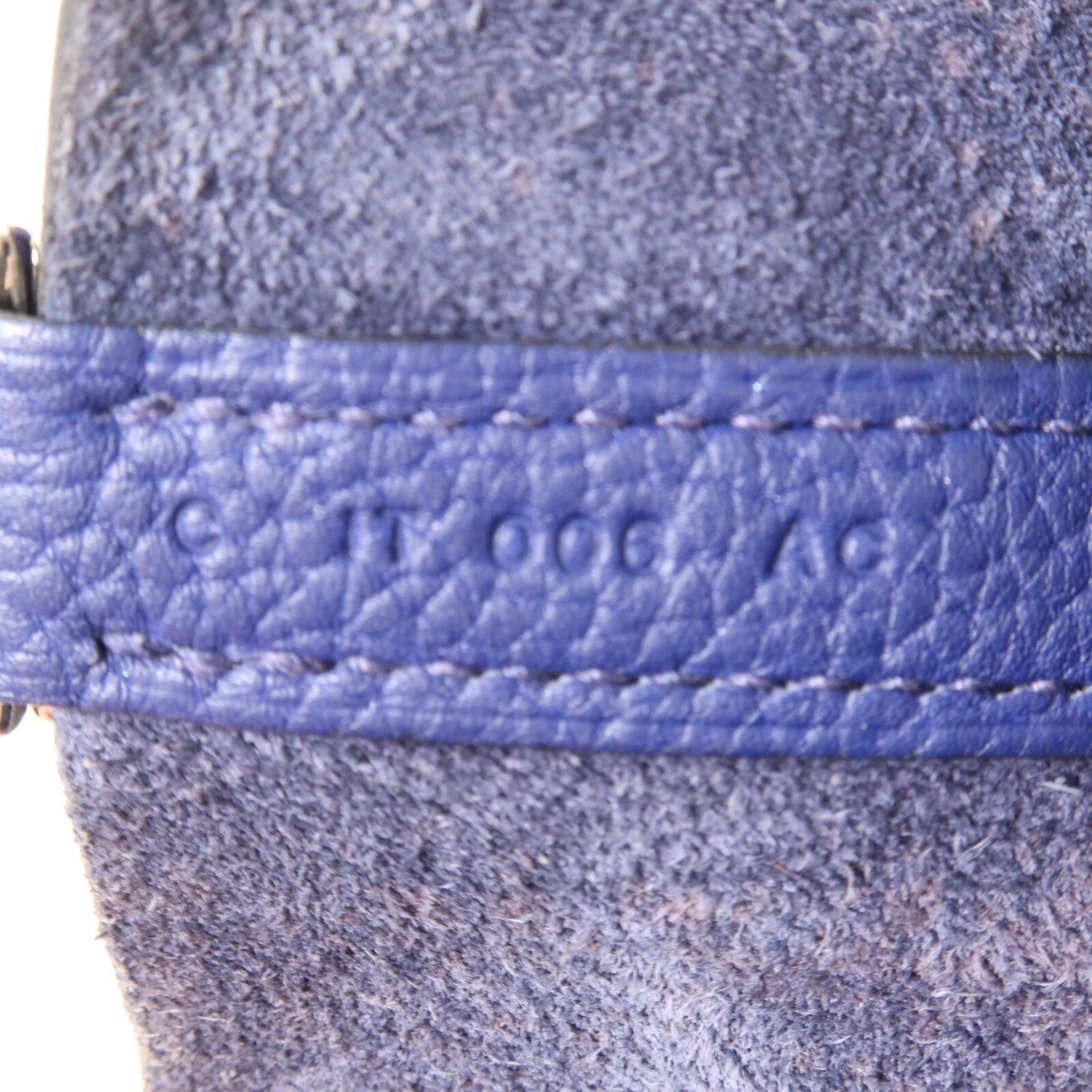 HERMES Clemence皮革Picotin PM手挽袋Bleu Saphir
