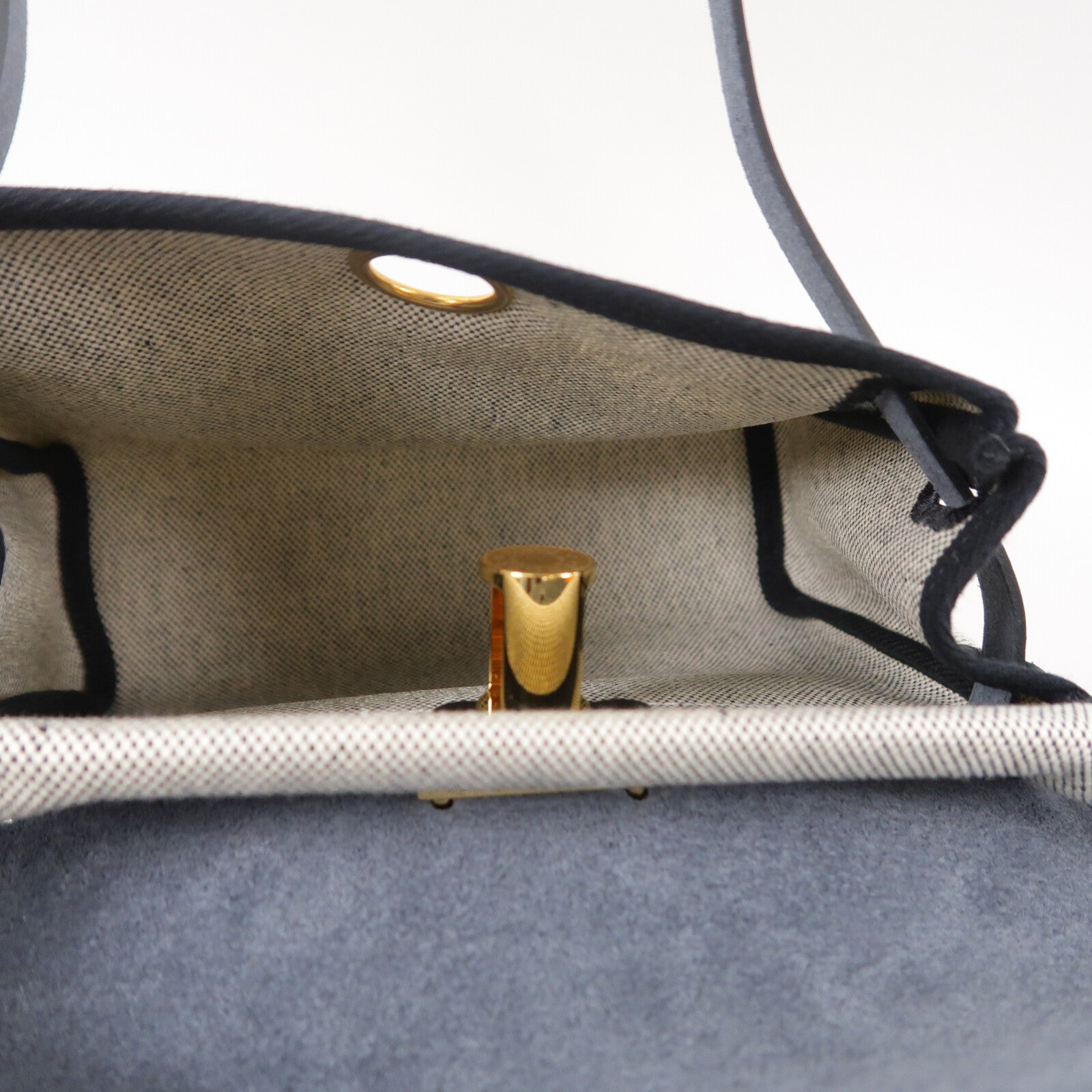 HERMES Toile H帆布Mini Herbag肩背袋Noir
