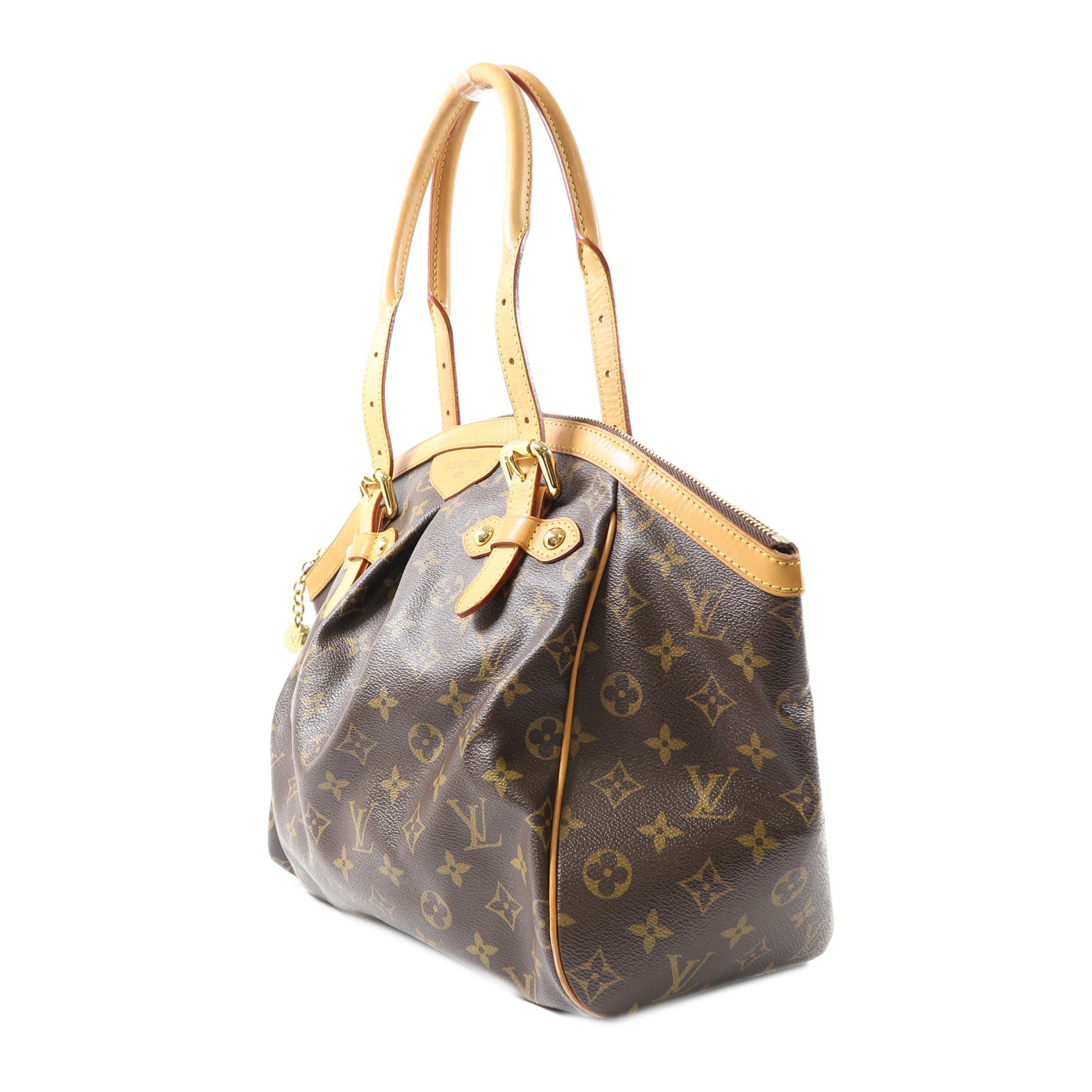LOUIS VUITTON Monogram Tivoli GM金扣肩背袋啡色